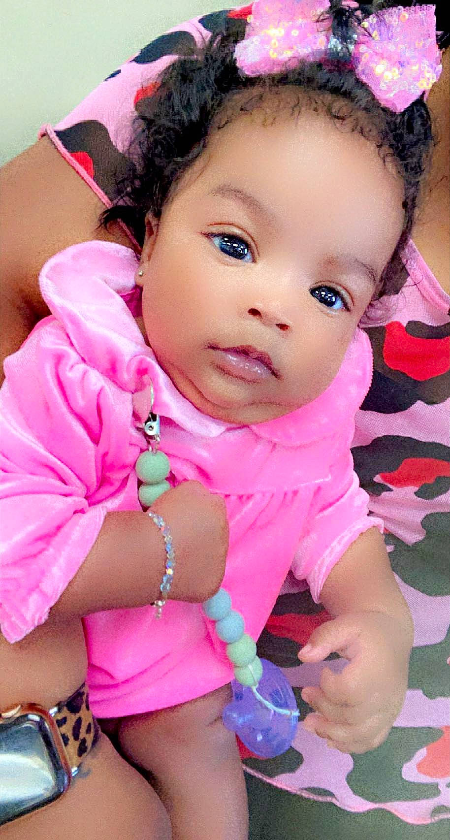 Azailee is registered to the contest to win money with this photo: baby_toddler_clothing, blue, cheek, chin, clothing, ear, eye, eyebrow, eyelash, face, happy, head, lip, neck, nose, person, pink, purple, skin, sleeve