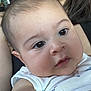 Maximiliano is registered to the contest to win money with this photo: baby, face, child, closeup, cute, eyes, chubby, infant, person, skin, hair, clothing, white_shirt, portrait, baby_face, expression, human, young, holding, adult