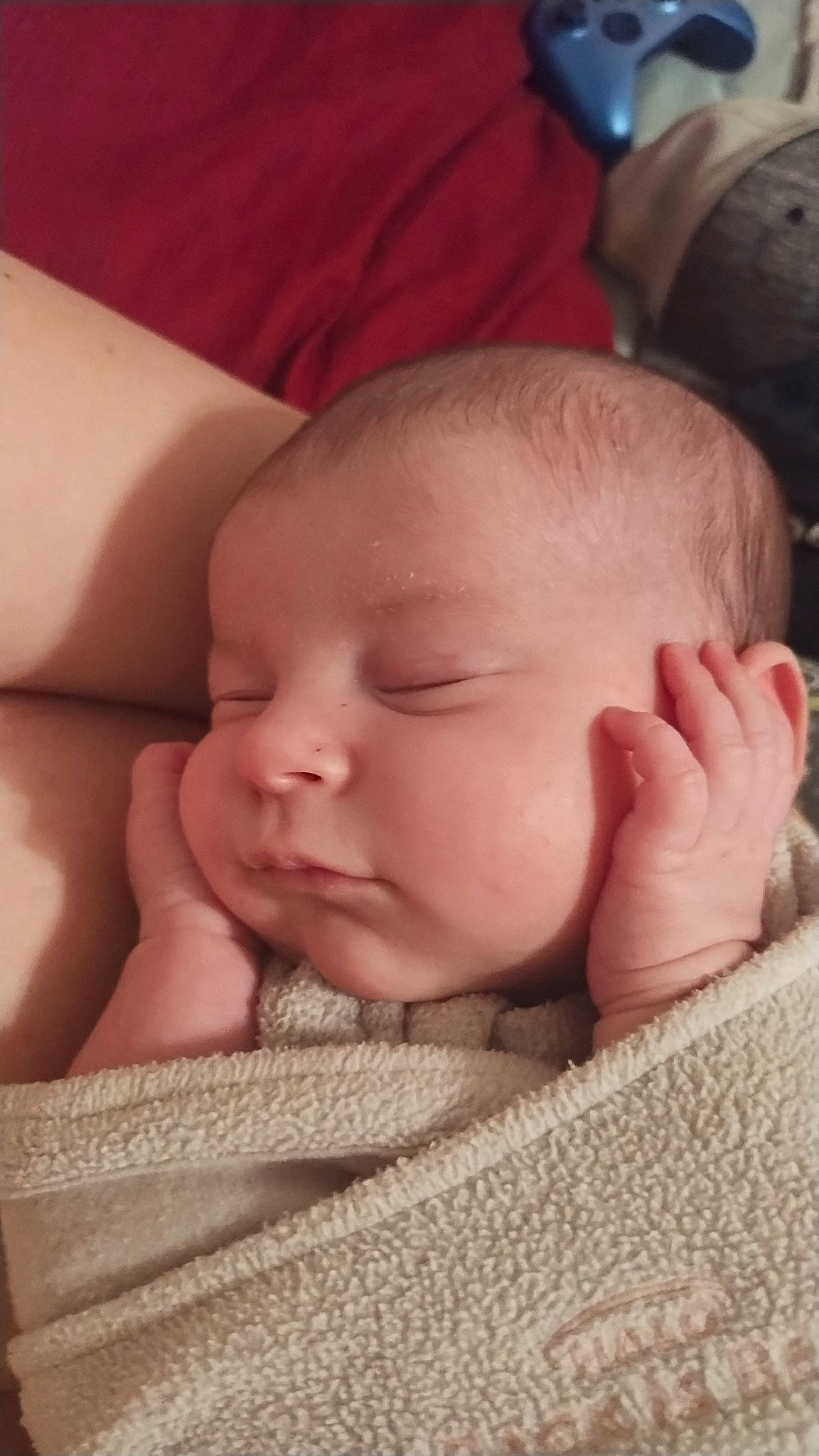 Gemma joined the competition — help win amazing prizes! baby, baby_toddler_clothing, cheek, child, chin, close_up, comfort, ear, eye, eyebrow, eyelash, finger, forehead, lip, mouth, neck, nose, person, skin, thumb