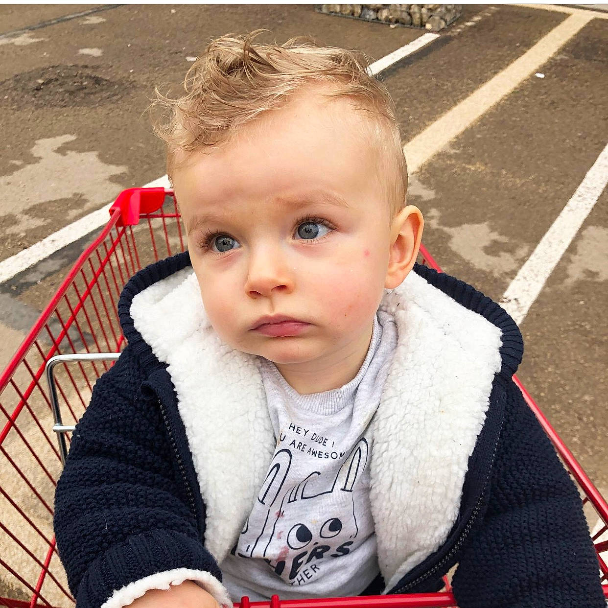 Eliot participe au concours pour gagner de l'argent avec cette photo : baby, baby_toddler_clothing, cheek, chin, clothing, cool, eyebrow, eyelash, hair, hairstyle, happy, iris, lip, organ, outerwear, people, person, photograph, sleeve, toddler