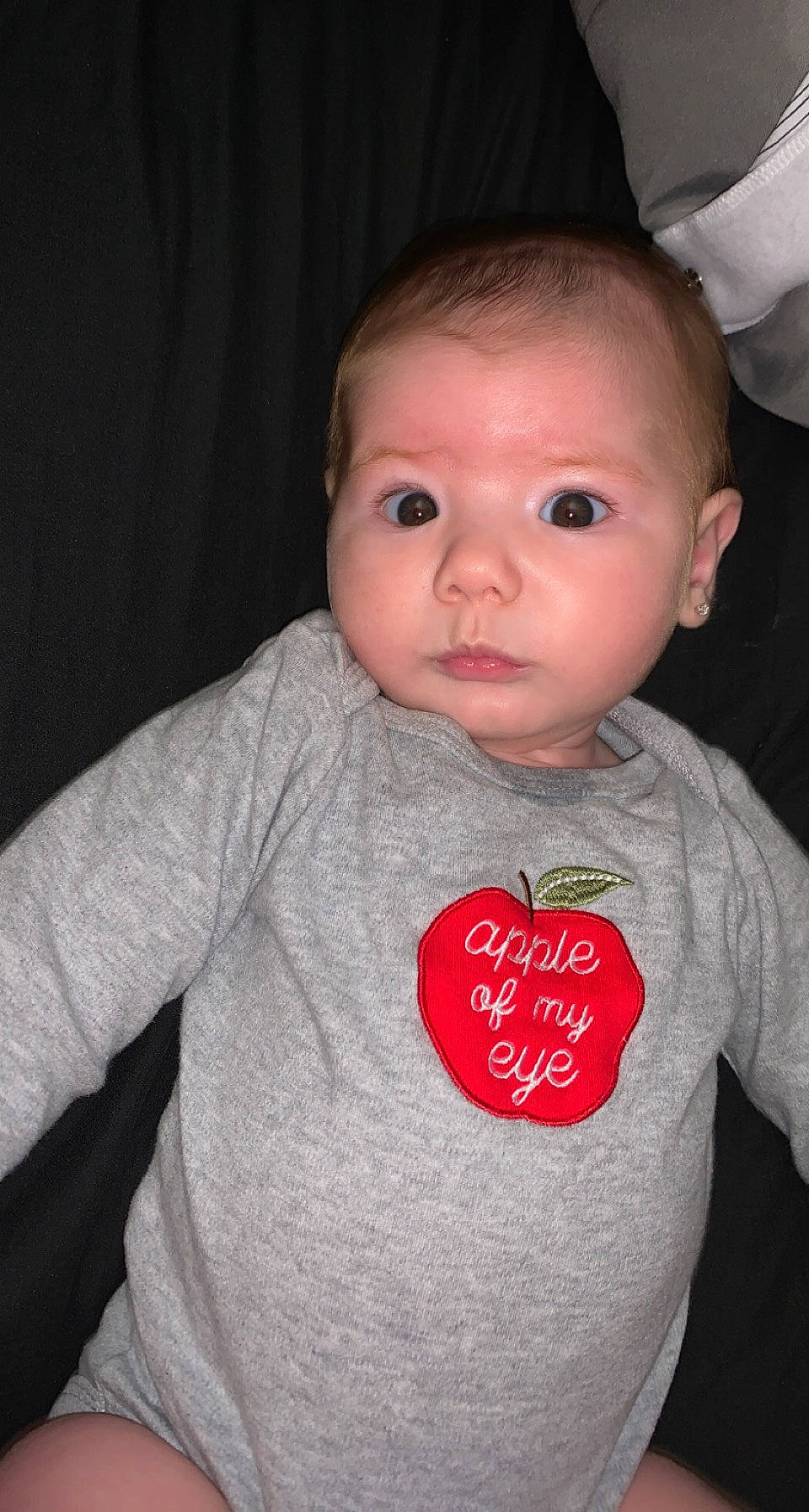 Averi joined the competition — help win amazing prizes! baby, baby_toddler_clothing, cheek, chin, comfort, cool, eyebrow, eyelash, face, head, human_body, iris, lip, mammal, mouth, neck, nose, person, shoulder, skin