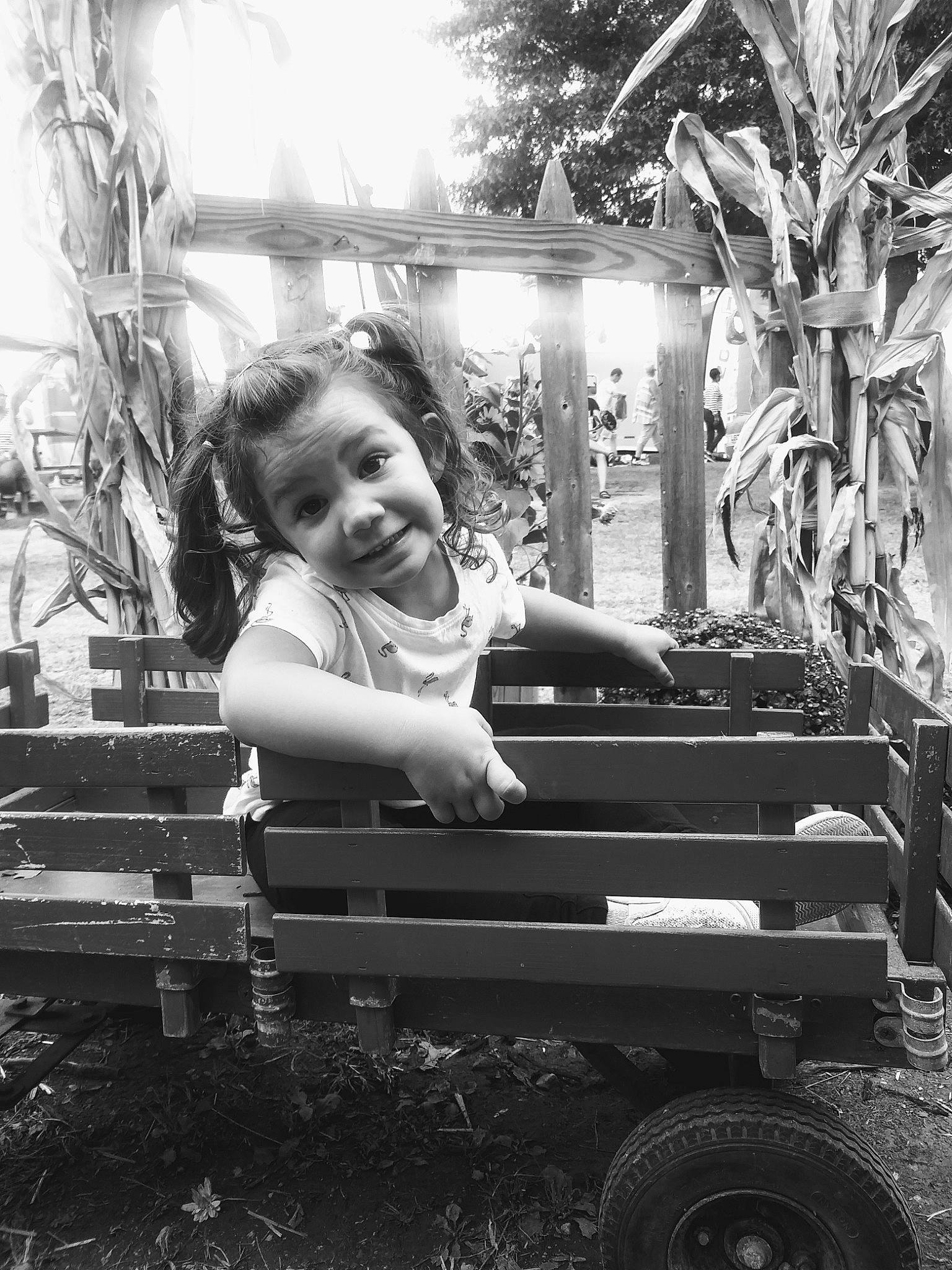 Elia joined the competition — help win amazing prizes! black_and_white, car, child, joy, monochrome, person, photography, sitting, smile, snapshot, style, tree, vehicle