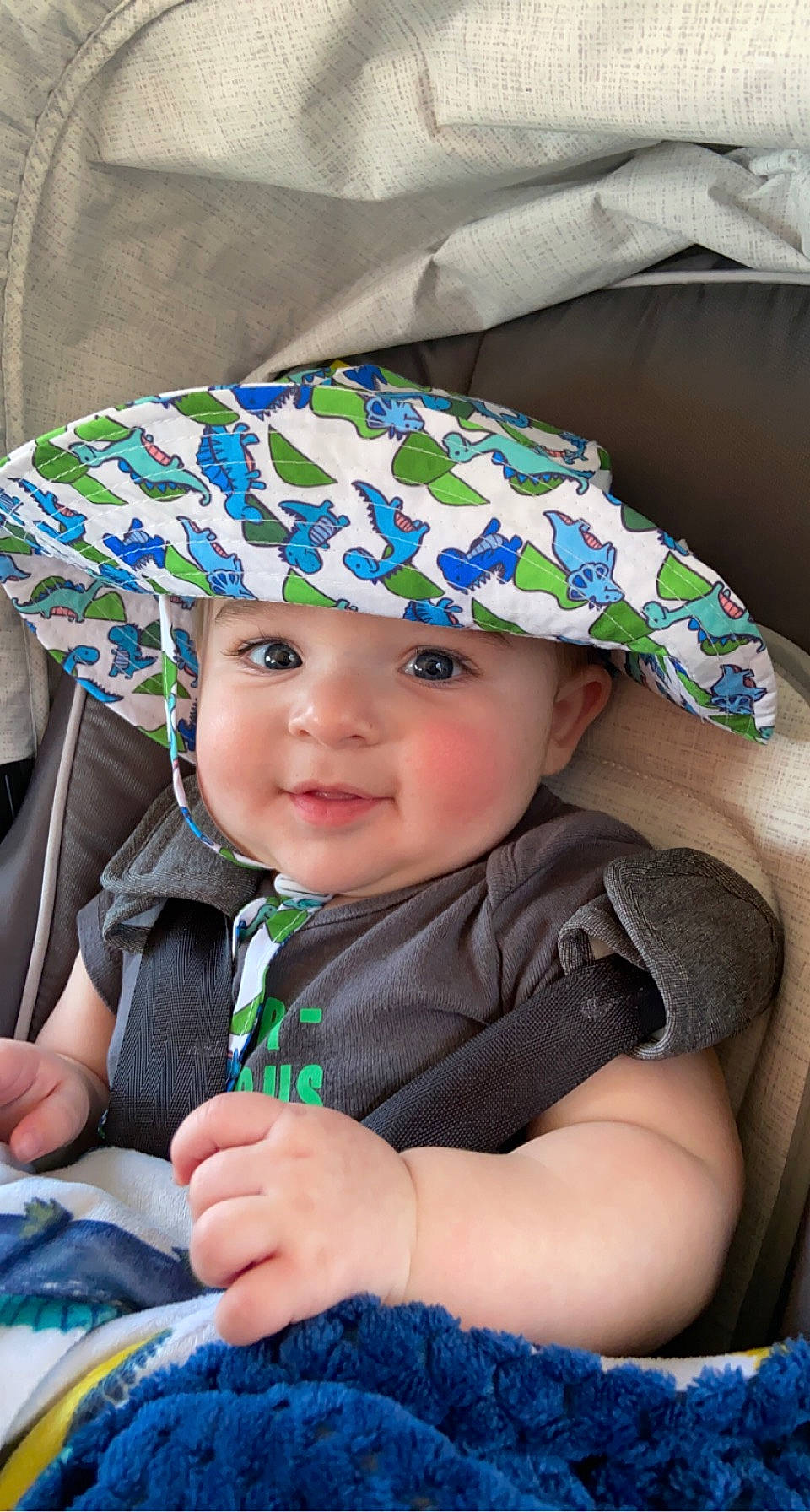 Eliam joined the competition — help win amazing prizes! baby, baby_toddler_clothing, blue, cap, child, chin, cool, costume_hat, electric_blue, facial_expression, fun, happy, hat, headgear, headwear, person, product, purple, smile, sun_hat