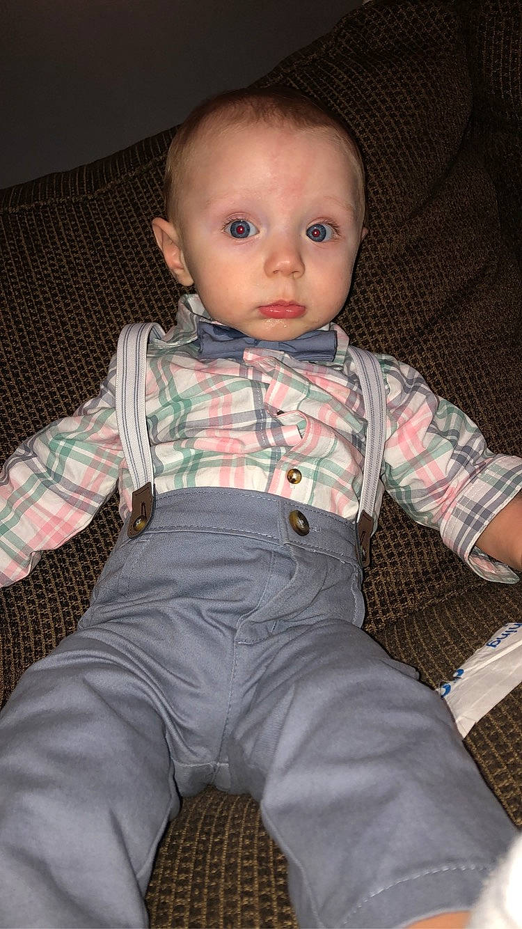 Cannon joined the competition — help win amazing prizes! baby, baby_toddler_clothing, cheek, chin, collar, comfort, dress_shirt, eye, face, head, human_body, lip, nose, outerwear, person, pink, skin, sleeve, tartan, textile