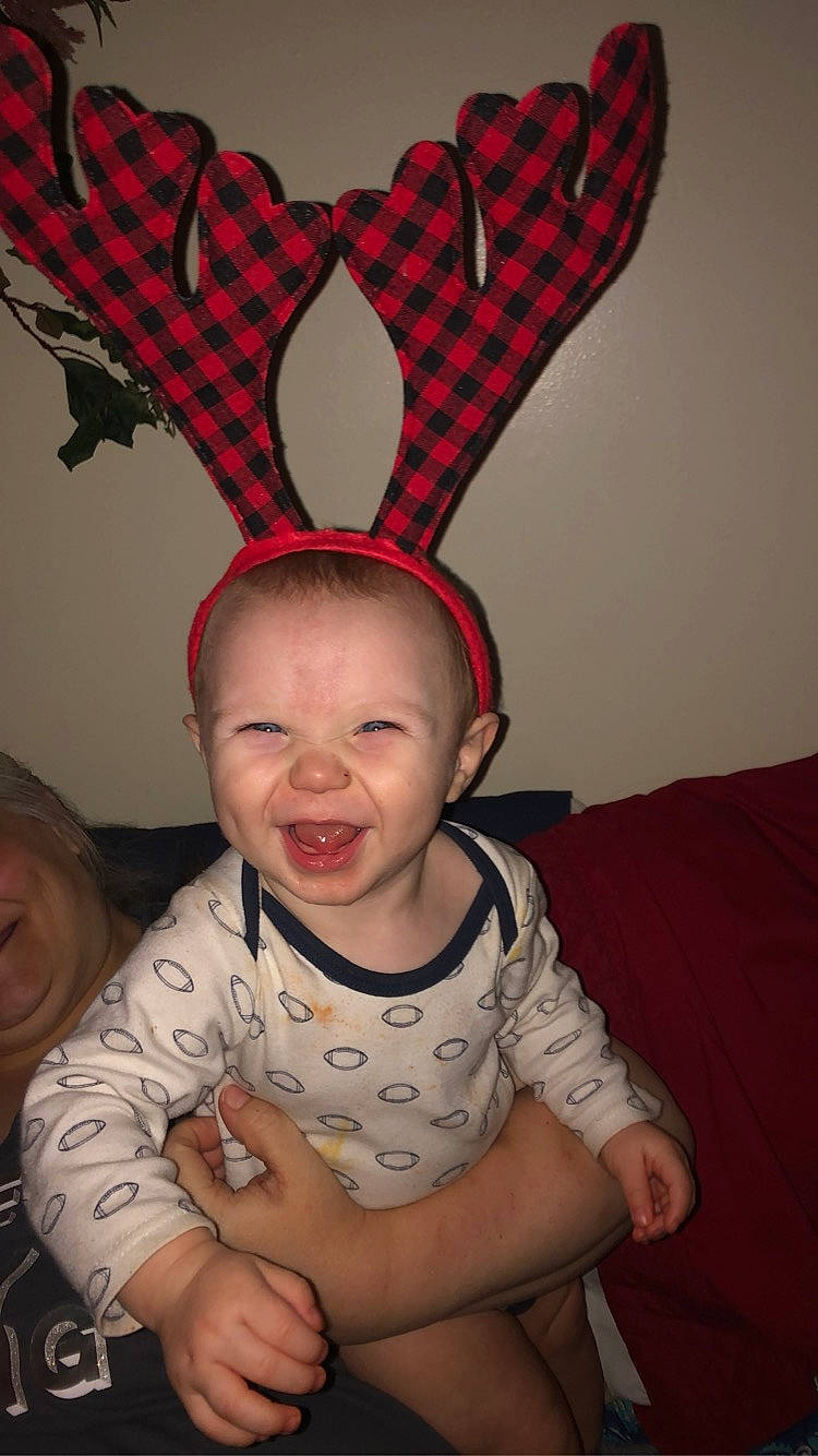 Cannon joined the competition — help win amazing prizes! baby, baby_toddler_clothing, black, carmine, costume_hat, event, fashion_accessory, fun, happy, headgear, holiday, horn, human_body, mask, neck, person, personal_protective_equipment, sleeve, smile, toddler