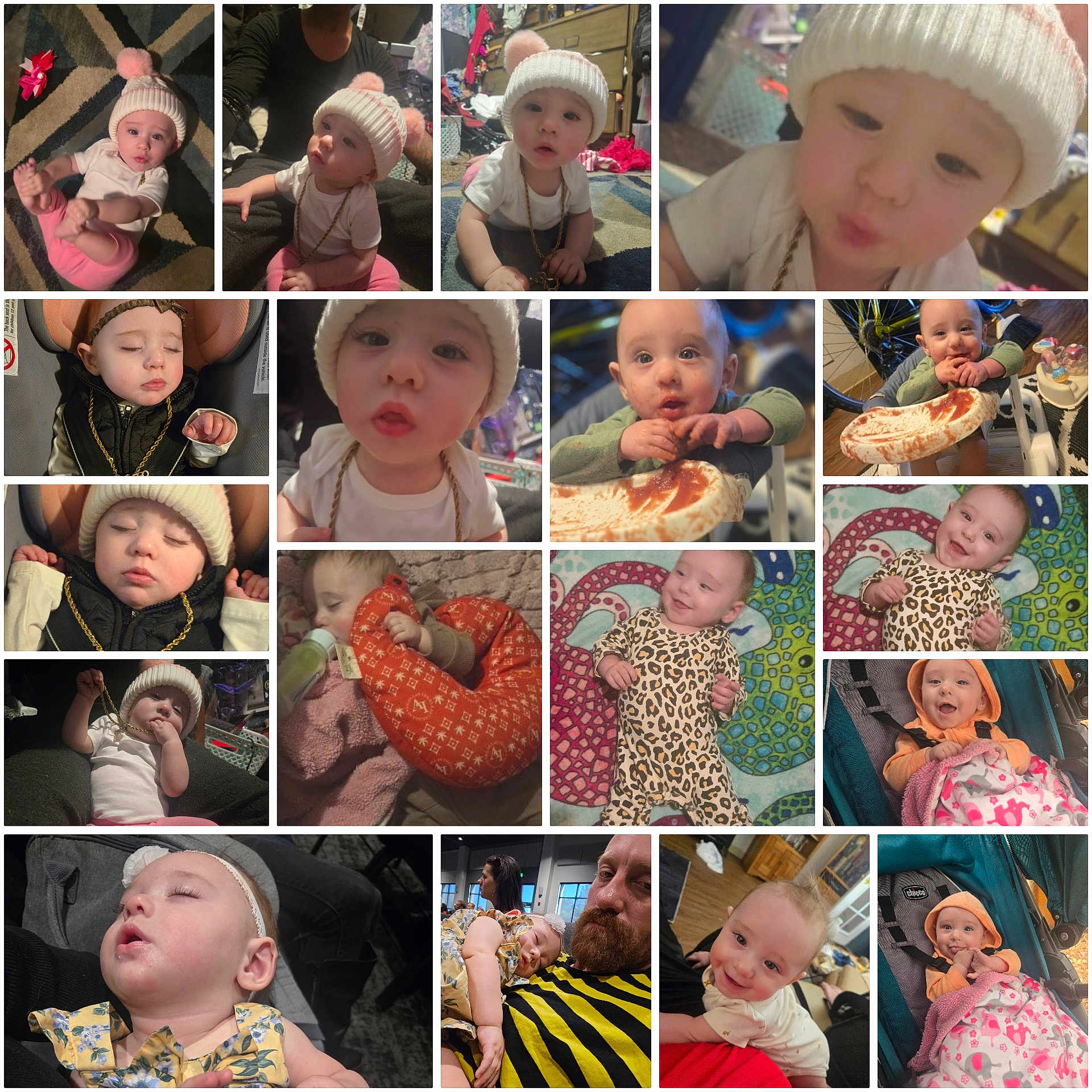 Hazelmarie is registered to the contest to win money with this photo: baby, blanket, carseat, chain, child, clothing, cute, family, food, happy, hat, highchair, indoor, nap, pizza, portrait, sleeping, smiling, stroller, toddler