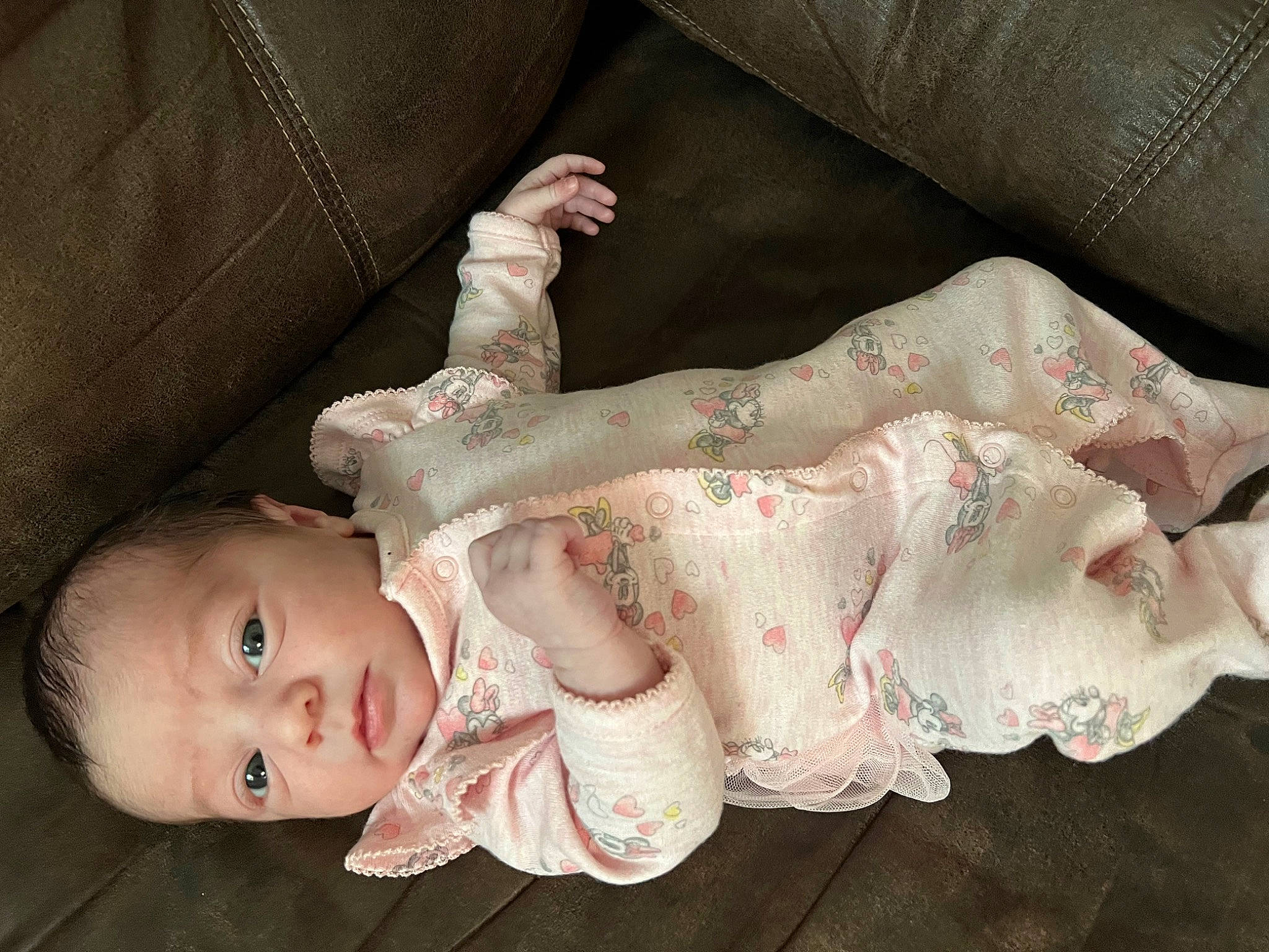 Nevaeh joined the competition — help win amazing prizes! baby, baby_toddler_clothing, cheek, comfort, couch, ear, eye, finger, gesture, hair, headgear, human_body, iris, leg, lip, mouth, nose, person, skin, sleeve