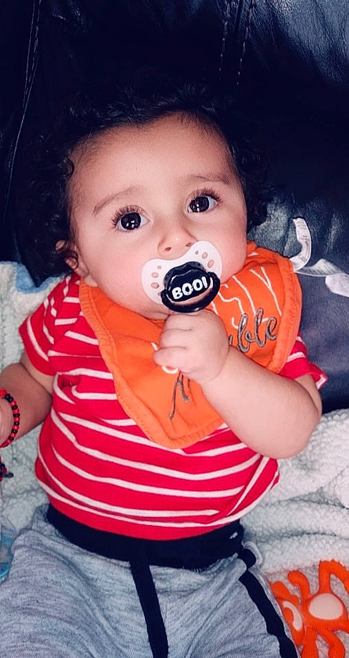 Adrien is registered to the contest to win money with this photo: baby, cheek, child, face, nose, person, smile, toddler