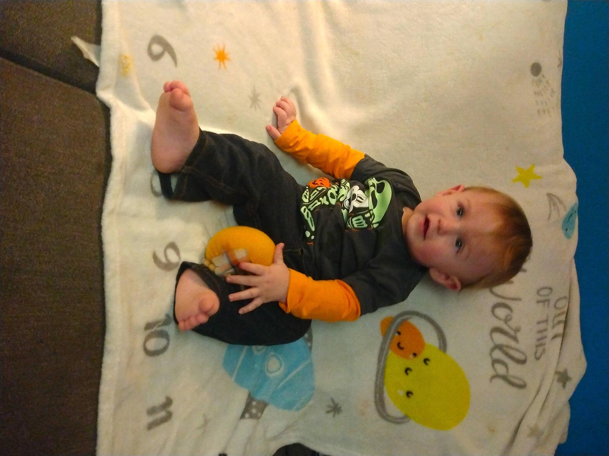 James is registered to the contest to win money with this photo: art, baby, baby_products, baby_toddler_clothing, baby_toys, bed, bedtime, child, comfort, illustration, infant_bed, linens, orange, person, play, room, stuffed_toy, t_shirt, textile, toddler