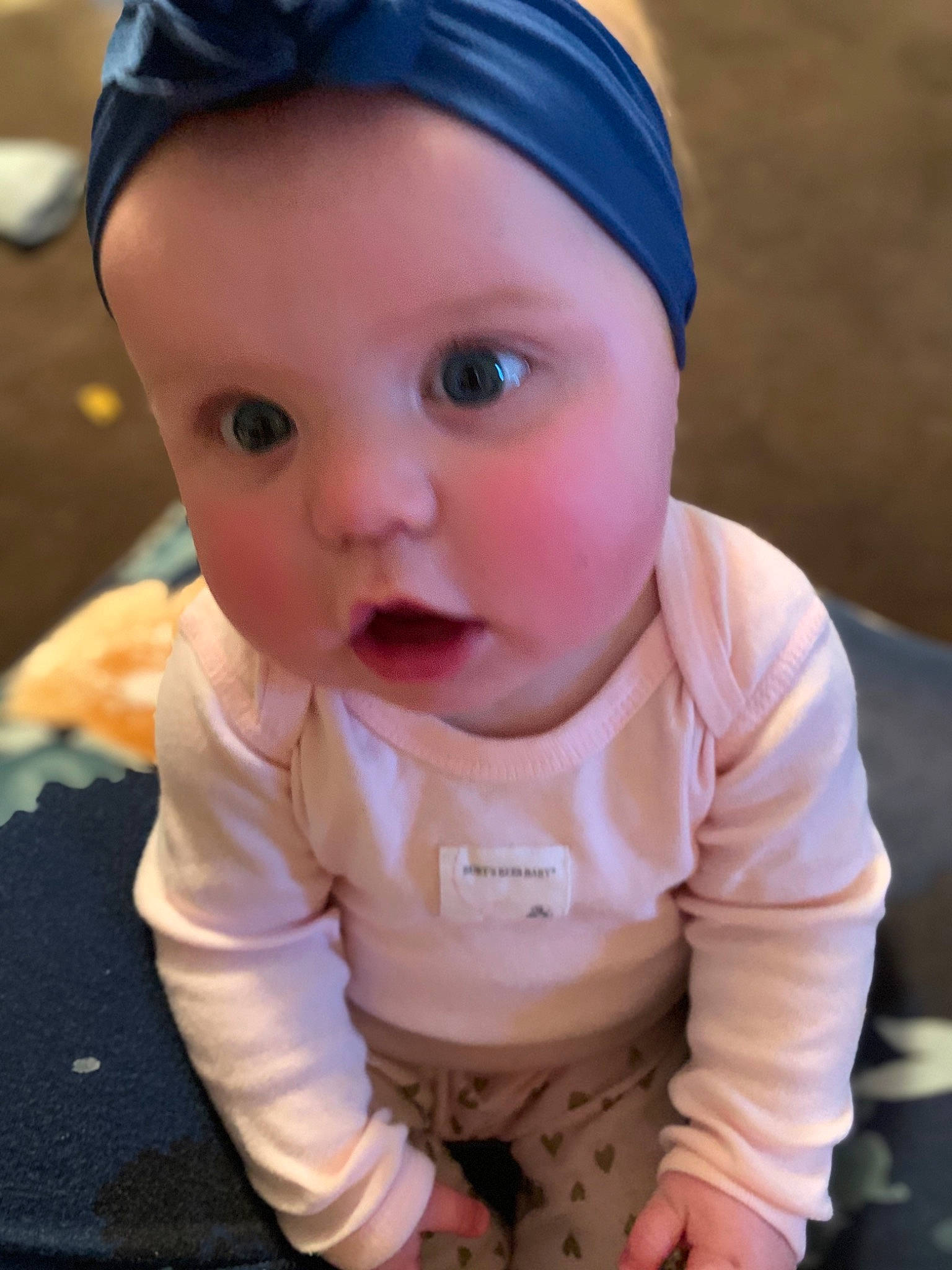 Jocelyn Ruby joined the competition — help win amazing prizes! baby, bonnet, cap, cheek, child, cool, eye, face, fashion_accessory, hair_accessory, head, headband, headgear, lip, nose, person, skin, smile, toddler