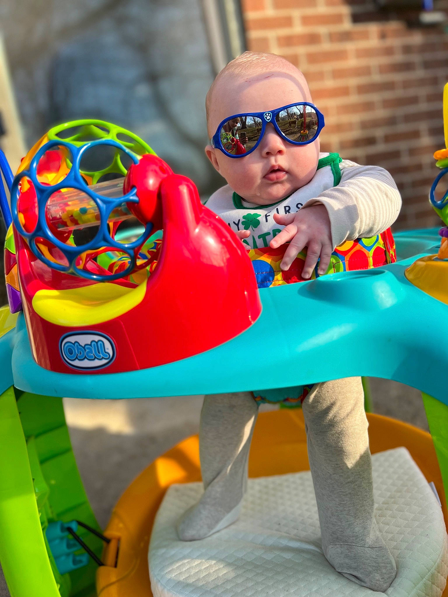 Chayce joined the competition — help win amazing prizes! baby, baby_toddler_clothing, carmine, child, electric_blue, event, eyewear, fun, goggles, happy, leisure, person, personal_protective_equipment, recreation, red, sitting, snapshot, sunglasses, toddler, vision_care