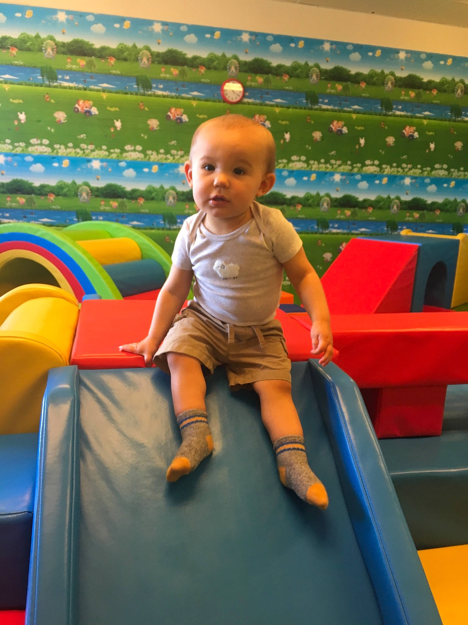 Silas joined the competition — help win amazing prizes! baby_products, baby_toys, child, fun, games, inflatable, leisure, person, play, play_yard, product, recreation, sitting, toddler, toy, world, yellow