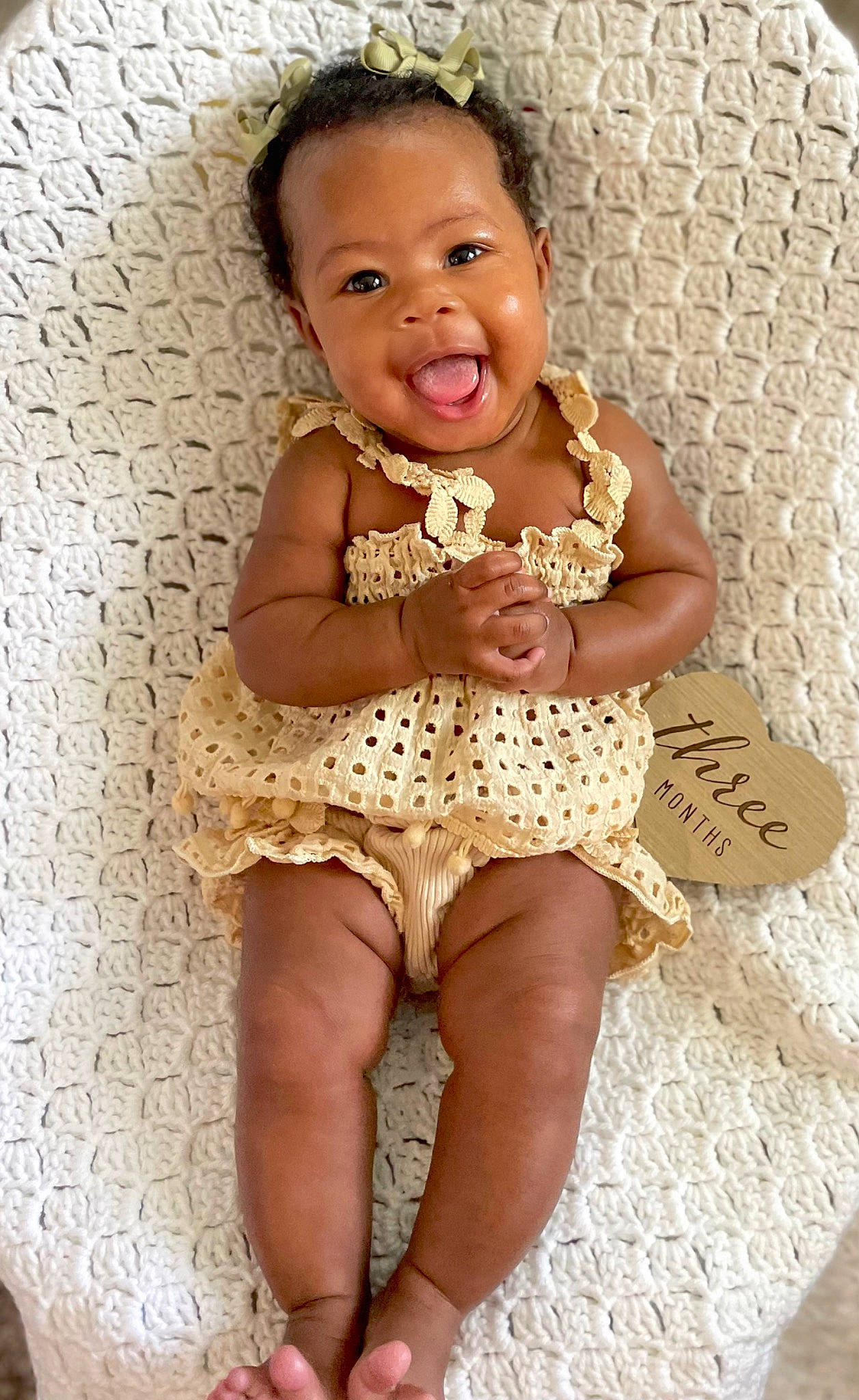 Teigan joined the competition — help win amazing prizes! arm, baby_toddler_clothing, cheek, chin, dress, eye, face, facial_expression, finger, hair, hairstyle, happy, head, human_body, neck, person, skin, sleeve, smile, thigh