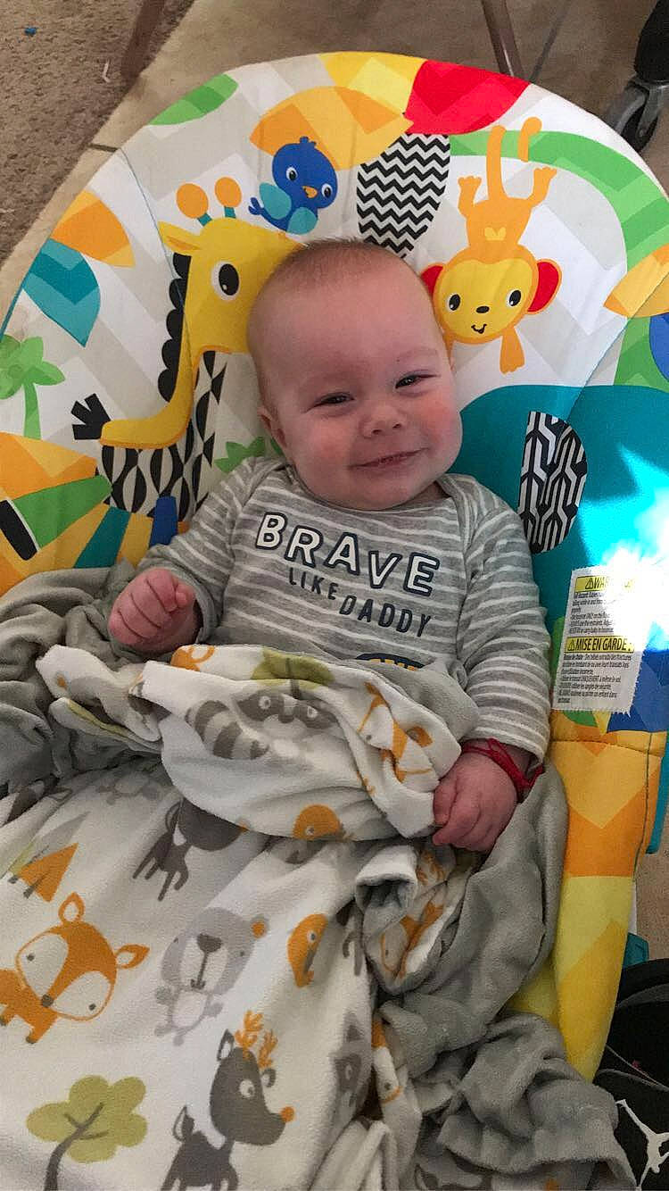 Zaidyn joined the competition — help win amazing prizes! baby, baby_products, baby_safety, baby_toddler_clothing, baby_toys, child, joy, linens, nose, person, polka_dot, toddler