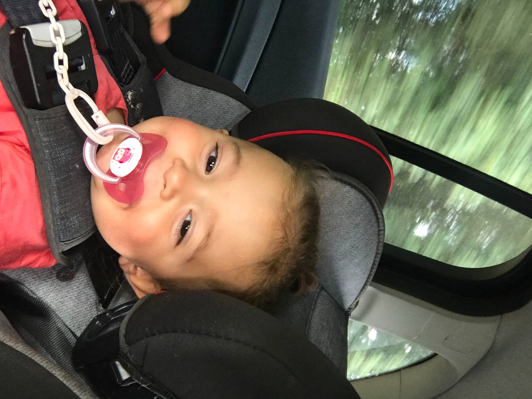 Lilou participe au concours pour gagner de l'argent avec cette photo : auto_part, automotive_design, automotive_lighting, black_hair, car_seat, child, cool, eyewear, flash_photography, fun, joy, lip, motor_vehicle, mouth, nose, person, plant, smile, tree, vehicle