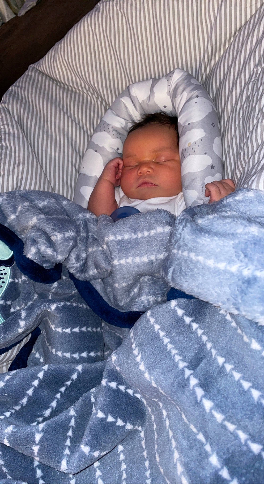 Osiah joined the competition — help win amazing prizes! baby, baby_products, baby_safety, baby_sleeping, baby_toddler_clothing, bed, bedding, bedtime, blanket, child, comfort, electric_blue, infant_bed, linens, pattern, person, product, room, sleeve, textile