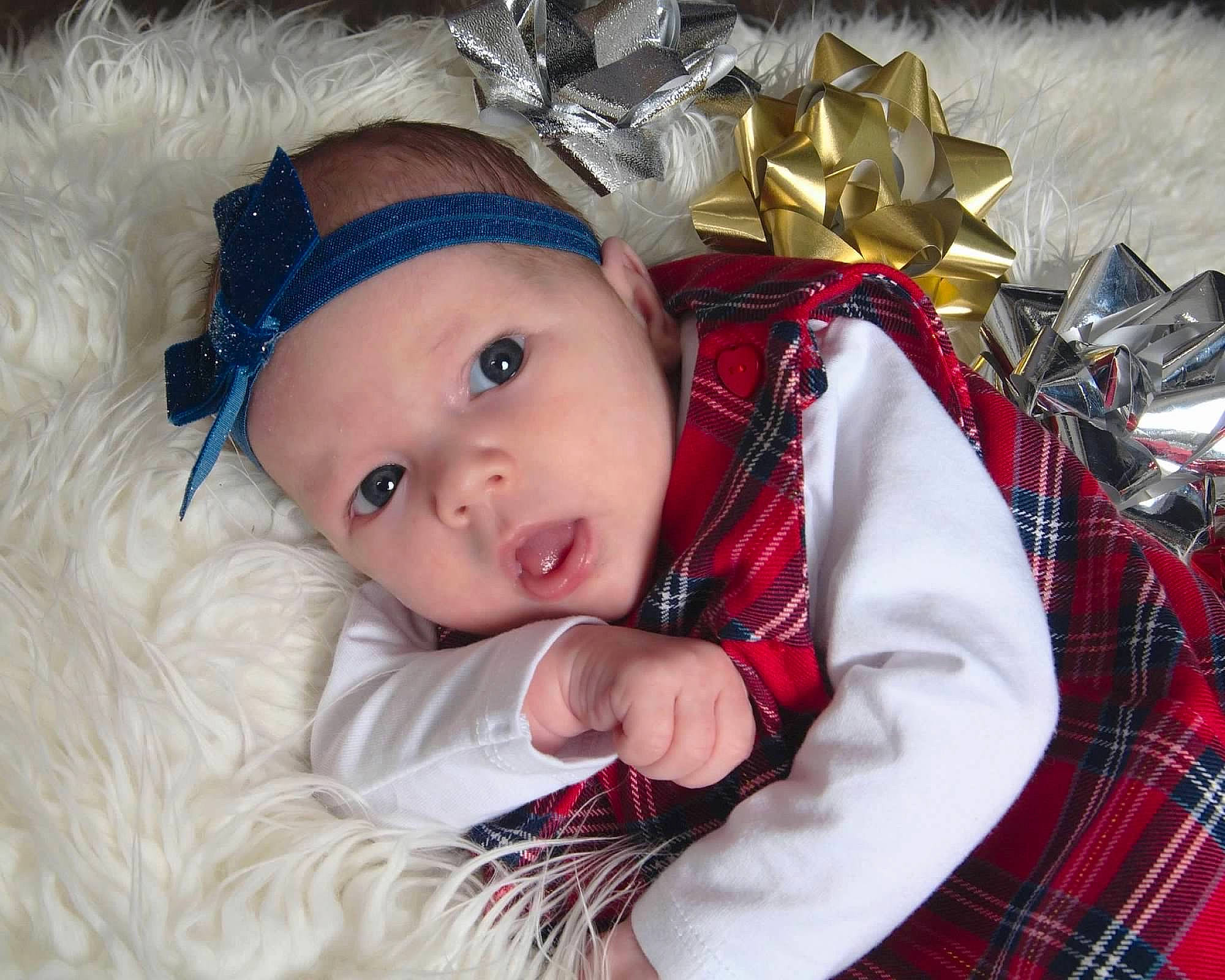Allisonjoy is registered to the contest to win money with this photo: baby, cheek, child, christmas, head, headgear, headwear, pattern, person, photography, plaid, tartan, toddler