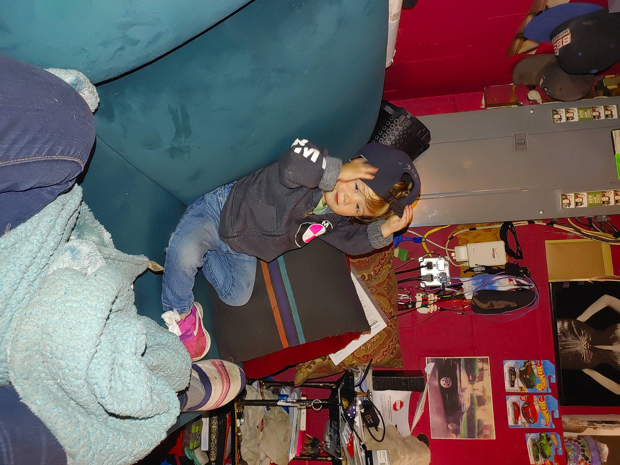 Katrina joined the competition — help win amazing prizes! automotive_design, carmine, comfort, fun, games, hat, headwear, person, recreation, room, visual_arts