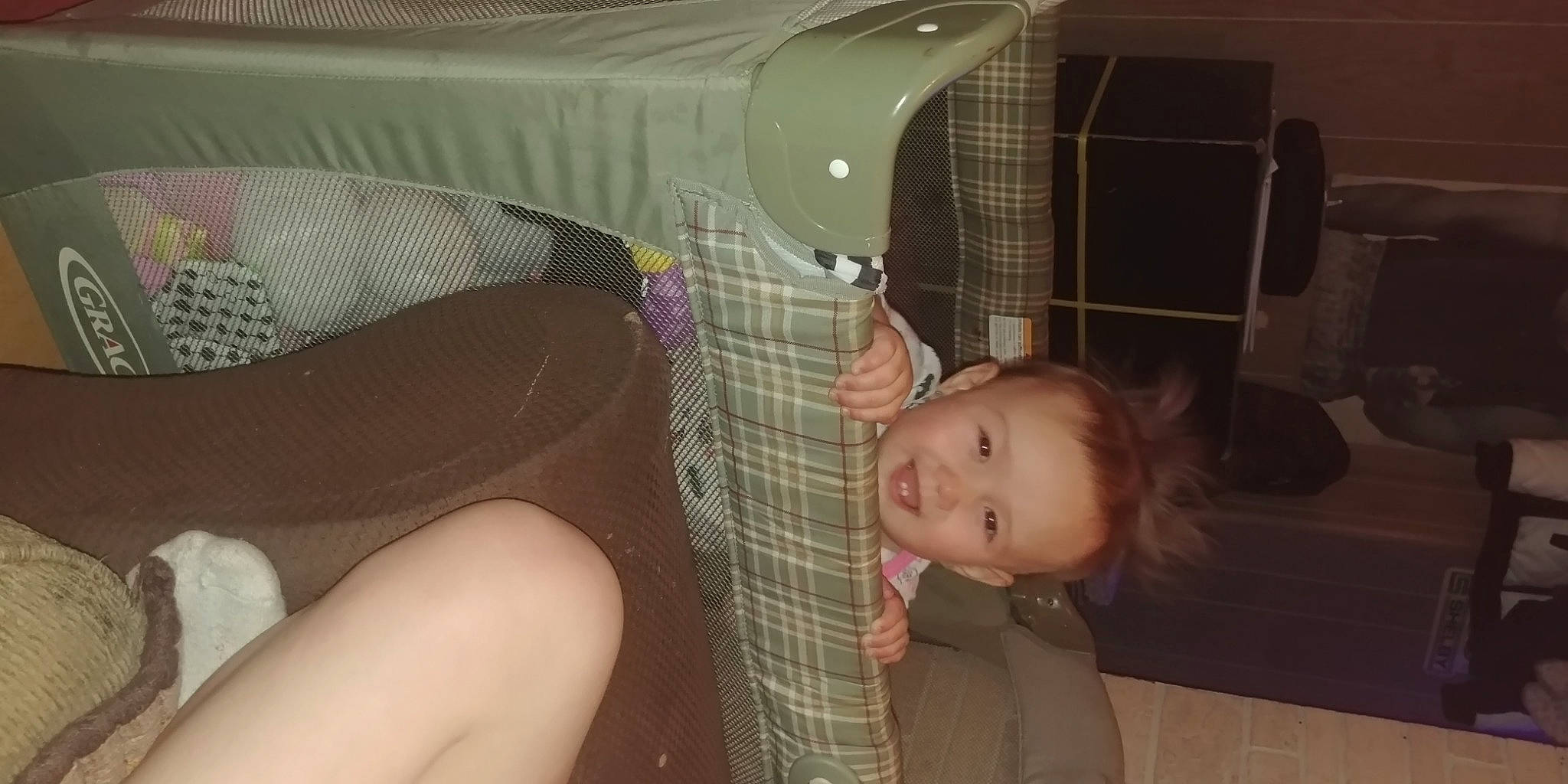 Katrina is registered to the contest to win money with this photo: baby_products, child, furniture, leg, person, product