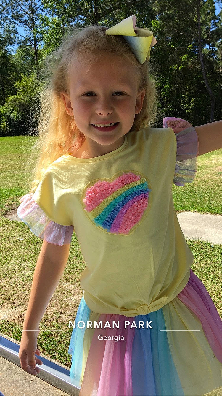 Denim joined the competition — help win amazing prizes! baby_toddler_clothing, beauty, child, fun, grass, happy, joy, leisure, light, magenta, pattern, person, pink, purple, recreation, sleeve, smile, summer, t_shirt, toddler