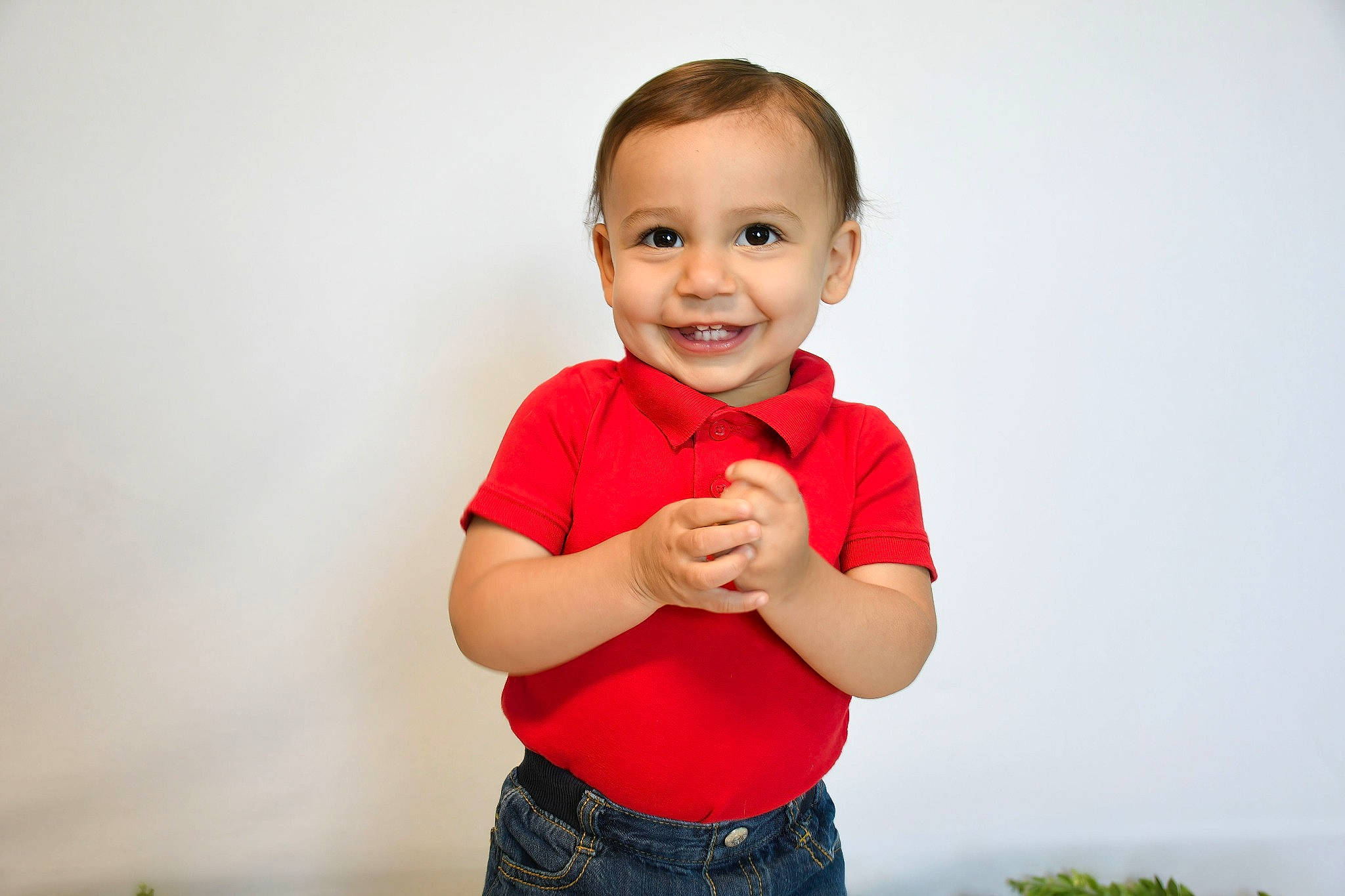 Jameson joined the competition — help win amazing prizes! arm, baby_toddler_clothing, cheek, clothing, elbow, face, facial_expression, finger, flash_photography, fun, gesture, happy, joint, joy, organ, person, sleeve, smile, standing, t_shirt