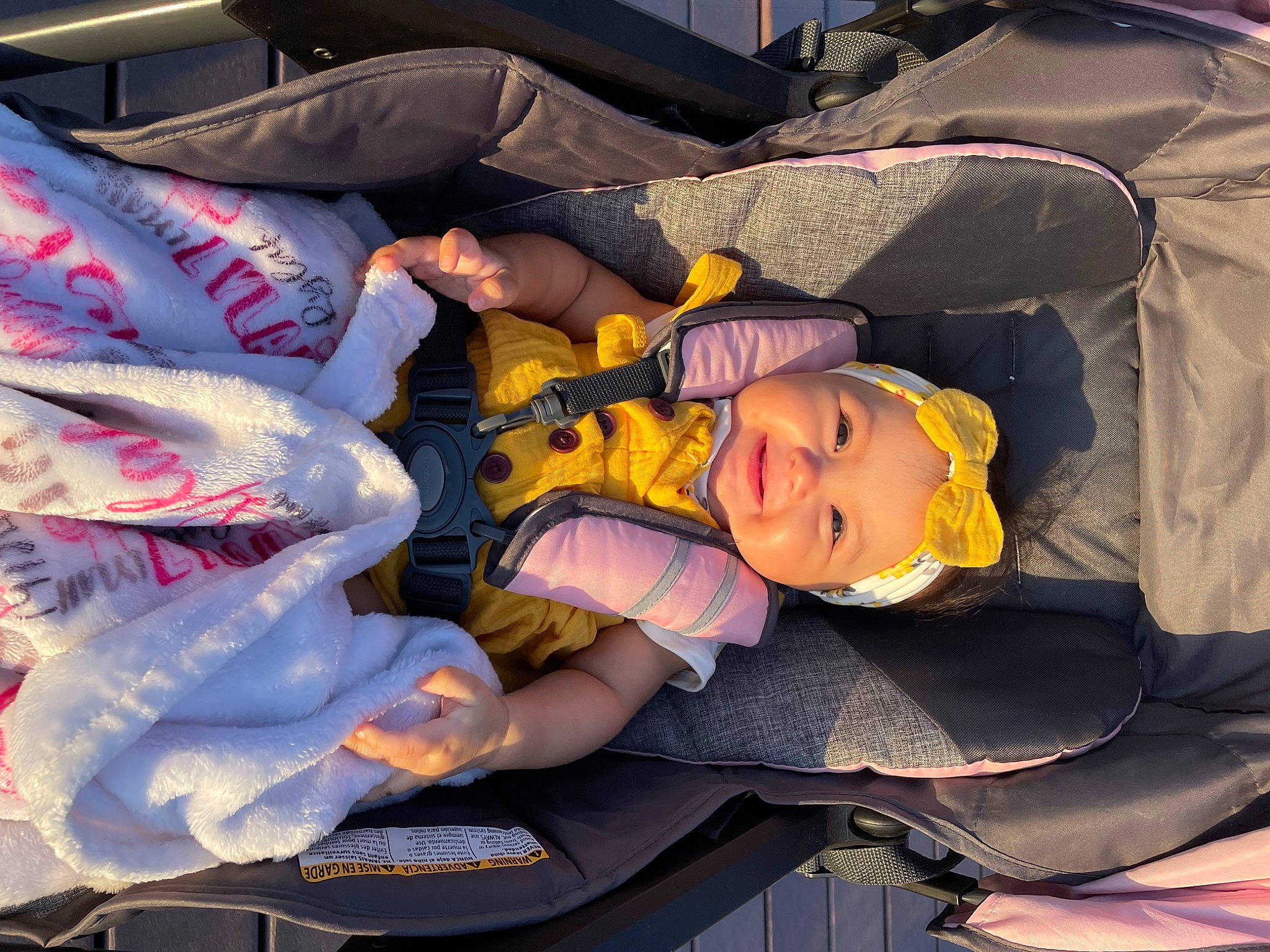 Lylah joined the competition — help win amazing prizes! auto_part, baby, baby_carriage, baby_products, baby_toddler_clothing, car_seat, child, comfort, fun, headwear, lap, leisure, linens, person, product, recreation, t_shirt, toddler, tree, vacation
