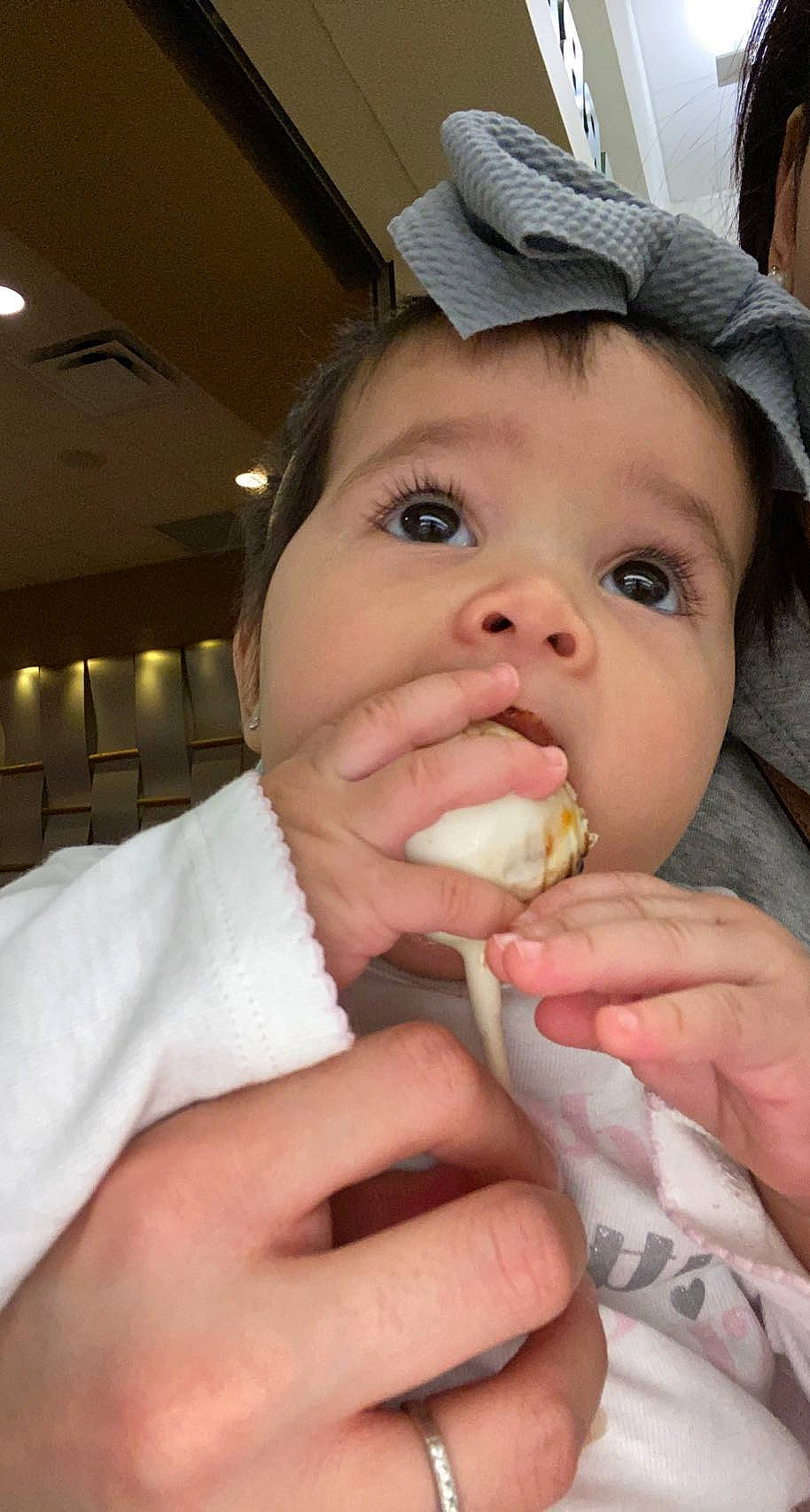 Jazlyn joined the competition — help win amazing prizes! baby, child, eating, mouth, nose, person, toddler