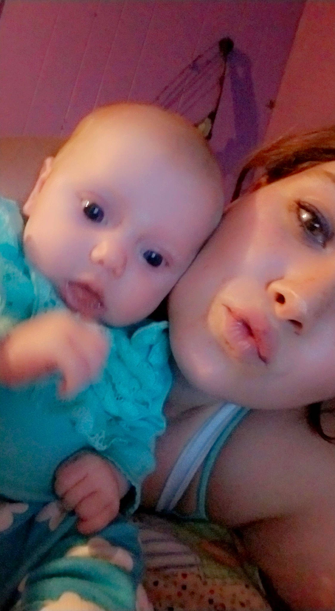 Olivia is registered to the contest to win money with this photo: baby, cheek, child, doll, eye, eyebrow, face, forehead, head, iris, lip, mouth, nose, person, selfie, skin, smile, thumb, toddler
