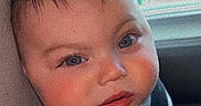 Ryder joined the competition — help win amazing prizes! baby, blue_eyes, car_seat, cheeks, child, closeup, clothing, cute, expression, face, hair, indoor, infant, looking, person, portrait, seat, selfie, sitting, skin