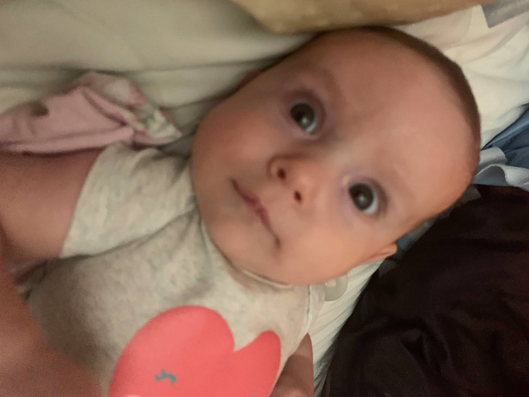 Melody joined the competition — help win amazing prizes! baby, baby_toddler_clothing, cheek, chin, eyebrow, finger, fun, happy, human_body, iris, lip, mouth, nose, person, pink, skin, smile, stuffed_toy, toddler, toy