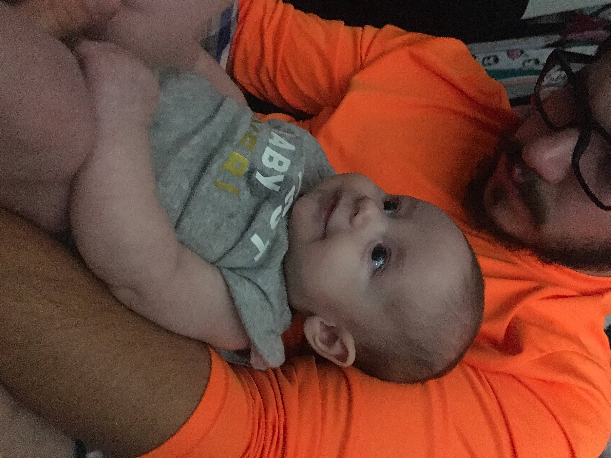 Melody joined the competition — help win amazing prizes! baby, baby_products, baby_toddler_clothing, bedtime, cheek, child, comfort, elbow, finger, fun, iris, mouth, nap, nose, orange, person, room, sitting, skin, sleep