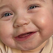 Oaklee Rose is registered to the contest to win money with this photo: baby, close_up, face, smile, child, infant, cute, happy, skin, eyebrows, eyes, mouth, clothing, beige, cheeks, portrait, young, expression, toddler, human