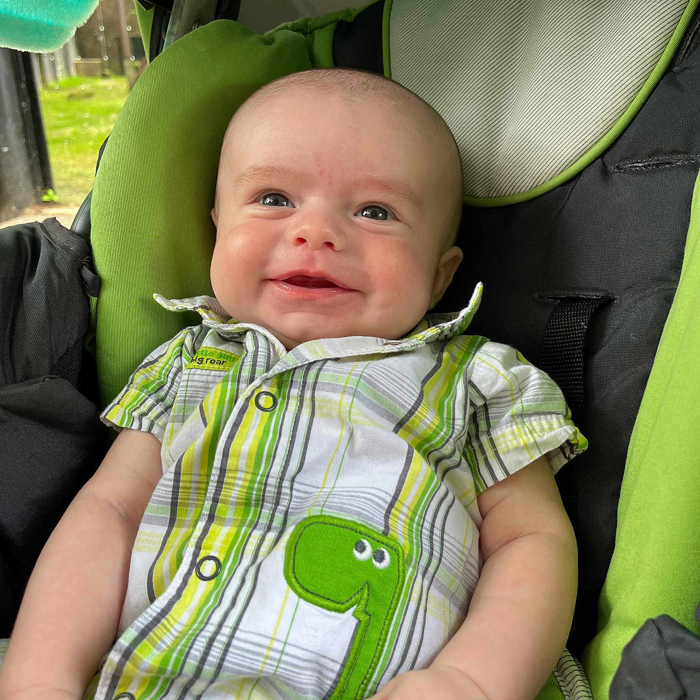 Chevy joined the competition — help win amazing prizes! baby, car, clothing, coat, cushion, face, happy, hat, head, homedecor, newborn, pants, person, photography, portrait, smile, stroller, t_shirt, transportation, vehicle