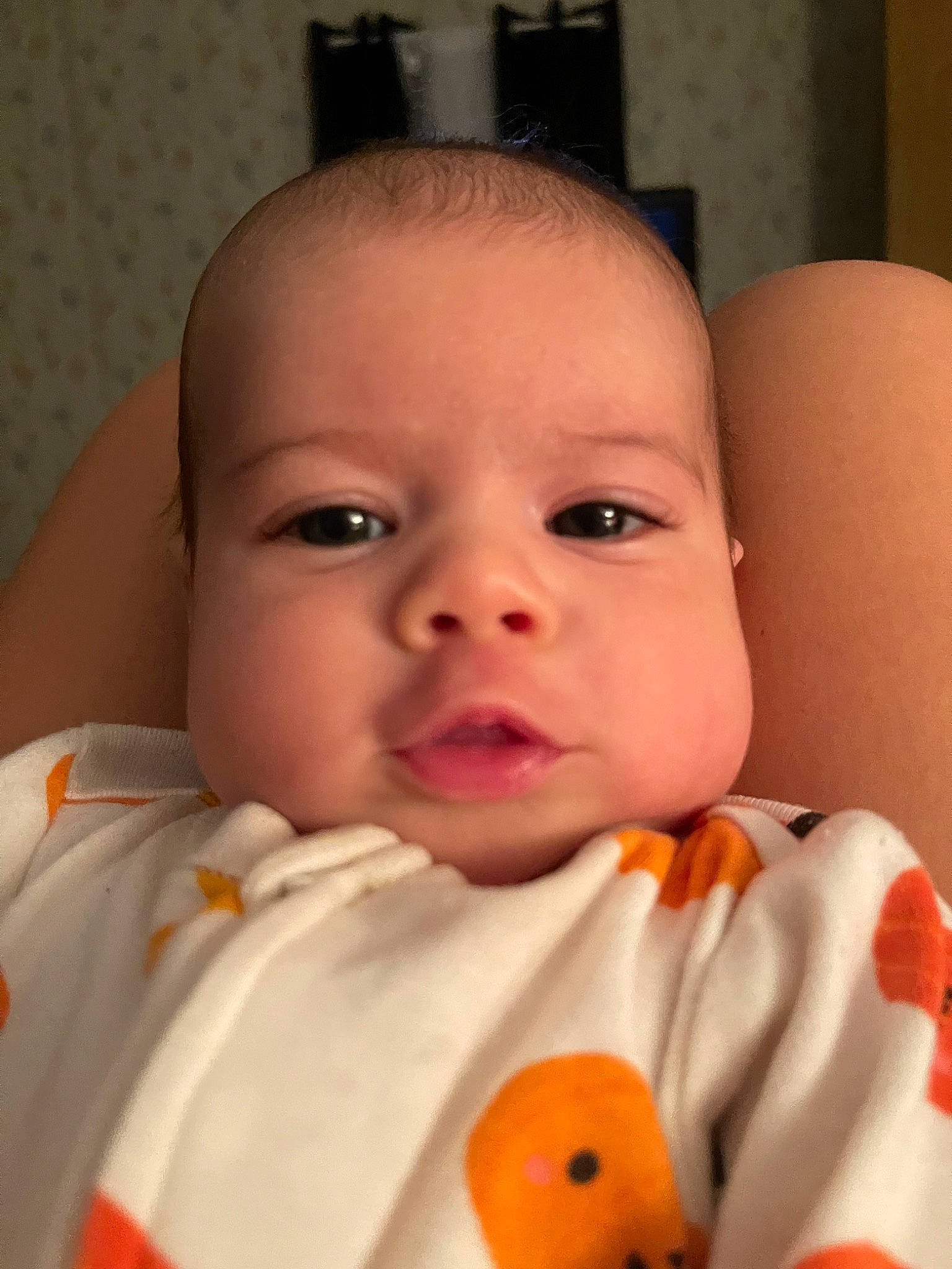 Matteo is registered to the contest to win money with this photo: baby, baby_toddler_clothing, cheek, child, chin, eye, eyebrow, eyelash, face, facial_expression, finger, head, iris, lip, mouth, nose, organ, person, skin, smile