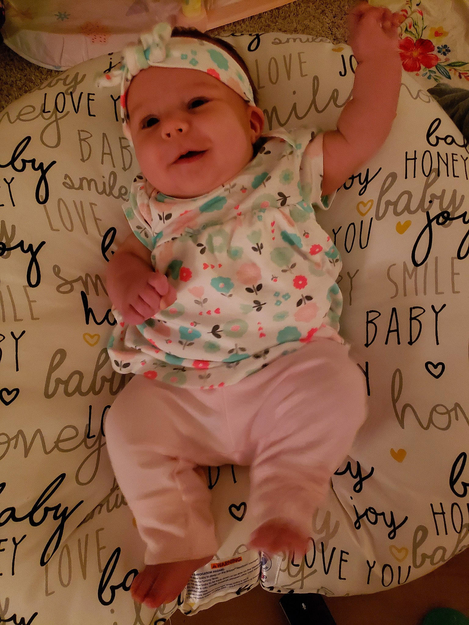 Jackie joined the competition — help win amazing prizes! baby, baby_toddler_clothing, cheek, child, happy, headwear, person, pink, smile, toddler