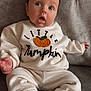 baby, infant, child, sitting, clothing, sweatshirt, pumpkin, cozy, socks, couch, gray, cute, expression, wide_eyes, soft, indoors, portrait, hands, feet, warm
