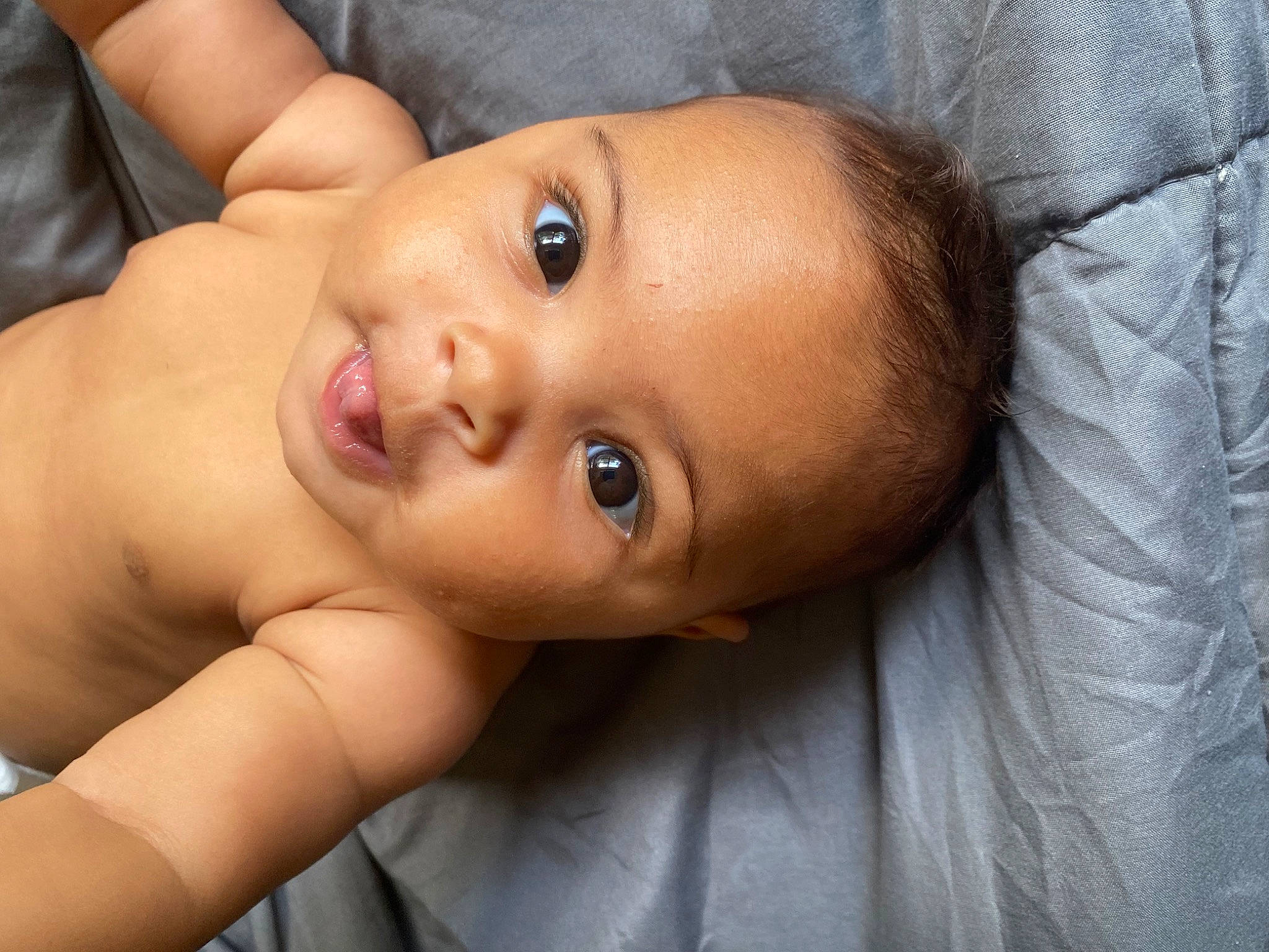 Londyn joined the competition — help win amazing prizes! baby, bathing, cheek, chest, close_up, eyebrow, eyelash, forehead, hair, happy, head, human_body, iris, lip, mouth, neck, nose, person, smile, toddler