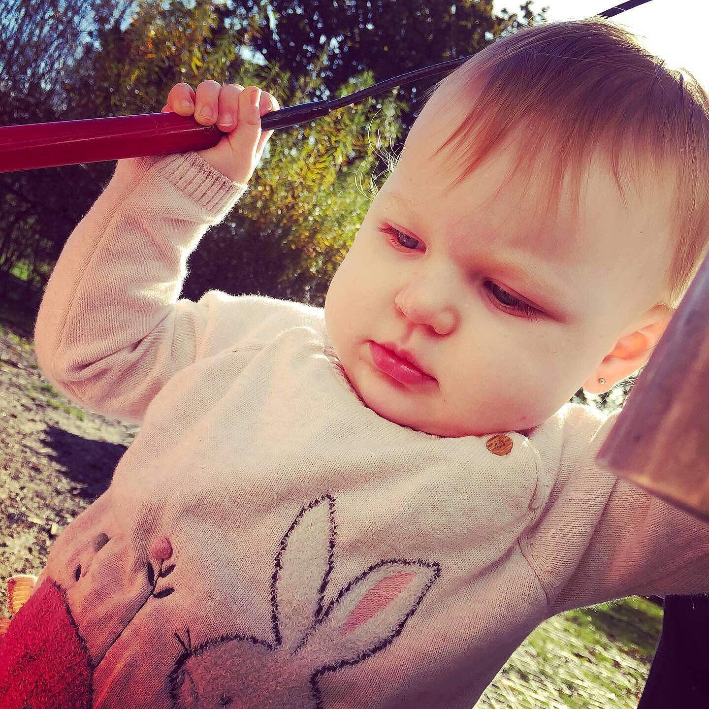 Evie-mae is registered to the contest to win money with this photo: baby, beauty, cheek, child, cool, eye, face, finger, grass, hand, happy, head, leaf, lip, nose, person, play, smile, spring, toddler