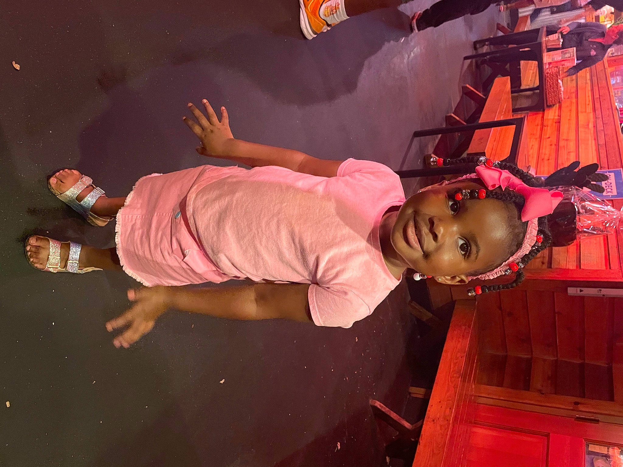 Nyari joined the competition — help win amazing prizes! art, child, entertainment, event, flash_photography, fun, graphics, happy, hat, joy, leisure, magenta, performance, performance_art, performing_arts, person, pink, room, shorts, smile