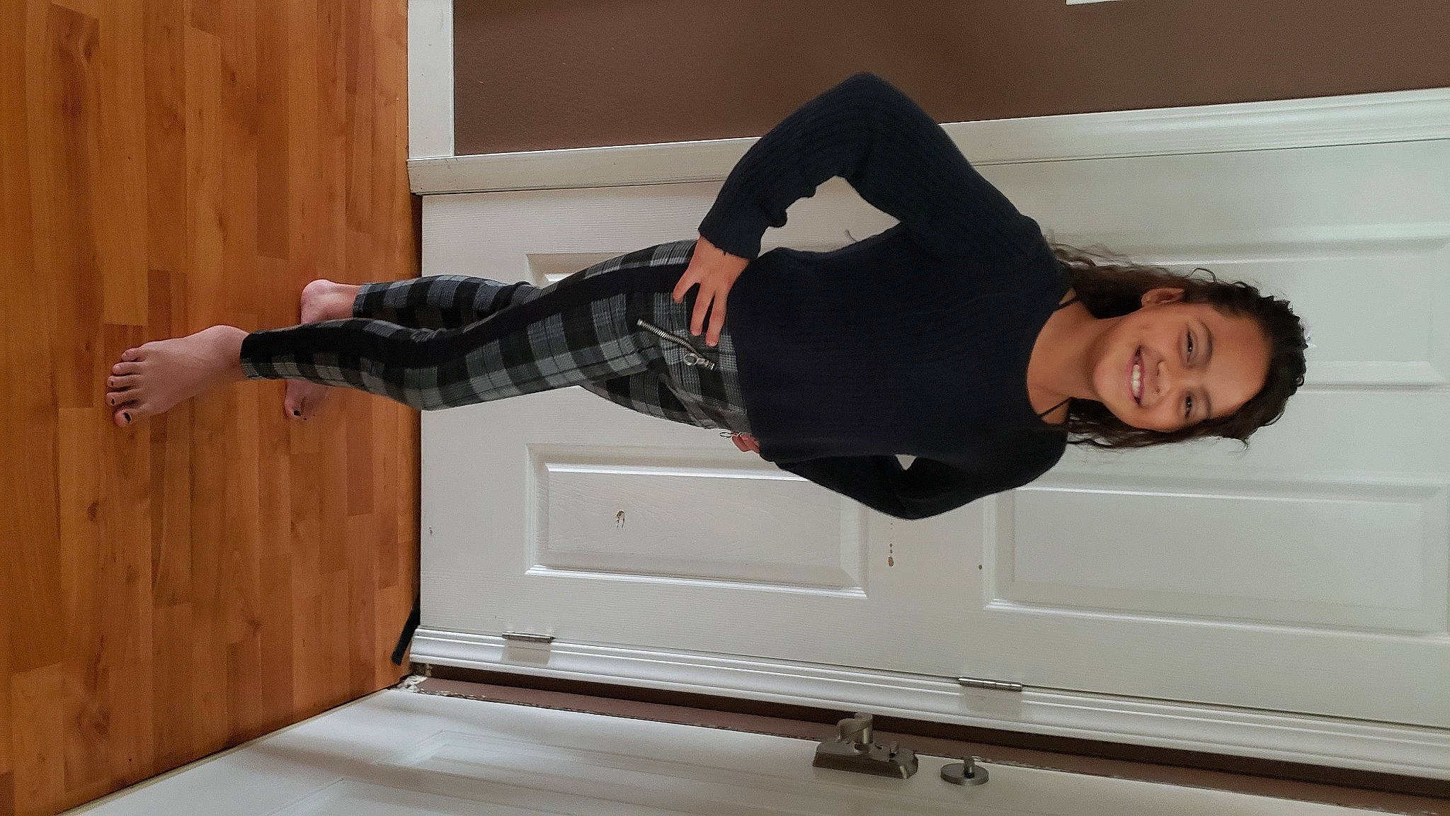 Myiah is registered to the contest to win money with this photo: balance, hip, joy, leg, person, stretching