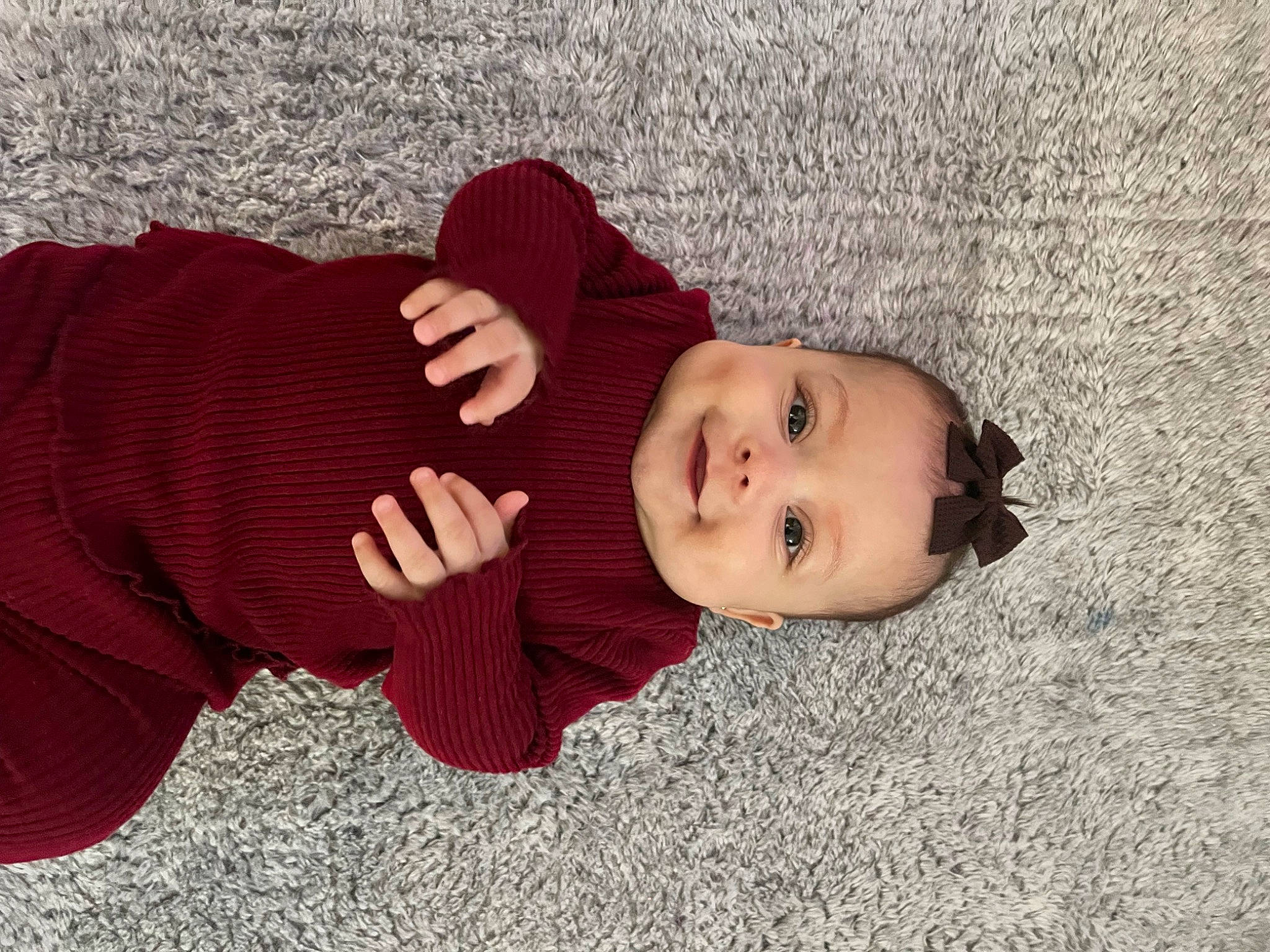 Arizbeth joined the competition — help win amazing prizes! baby, baby_toddler_clothing, cheek, child, comfort, flooring, fun, grass, hat, joy, lip, pattern, person, portrait_photography, skin, sleeve, toddler, wood, wool