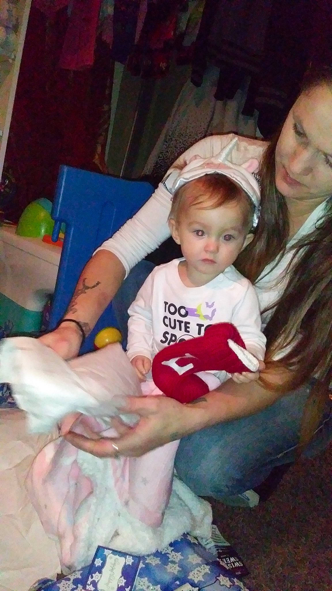 Lilliana joined the competition — help win amazing prizes! arm, child, day, finger, fun, girl, hair, head, human_body, human_hair_color, infant, lap, leg, mouth, person, product, sitting, skin, snapshot, toddler