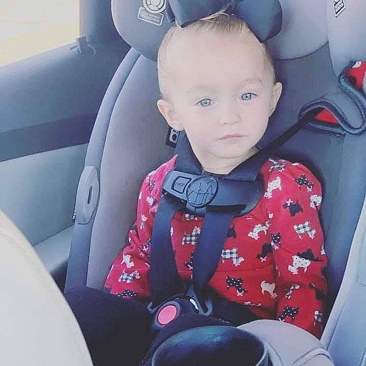 Lilliana joined the competition — help win amazing prizes! auto_part, automotive_design, baby, baby_toddler_clothing, car_seat, car_seat_cover, child, comfort, family_car, head_restraint, motor_vehicle, person, seat_belt, sleeve, steering_part, steering_wheel, toddler, vehicle, vehicle_door, white