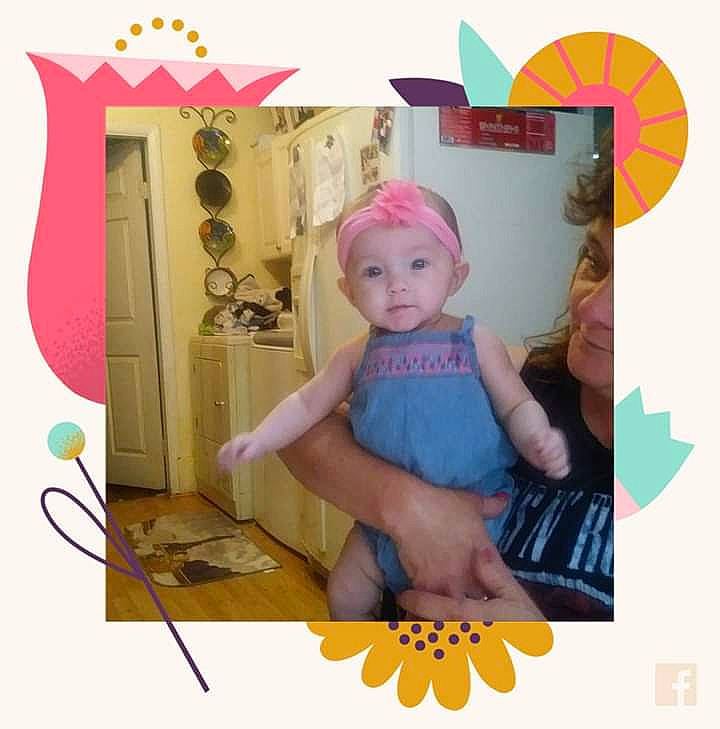 Lilliana joined the competition — help win amazing prizes! art, baby, baby_toddler_clothing, child, circle, font, happy, headwear, magenta, paper, paper_product, pattern, person, pink, play, purple, rectangle, room, scrapbooking, toddler