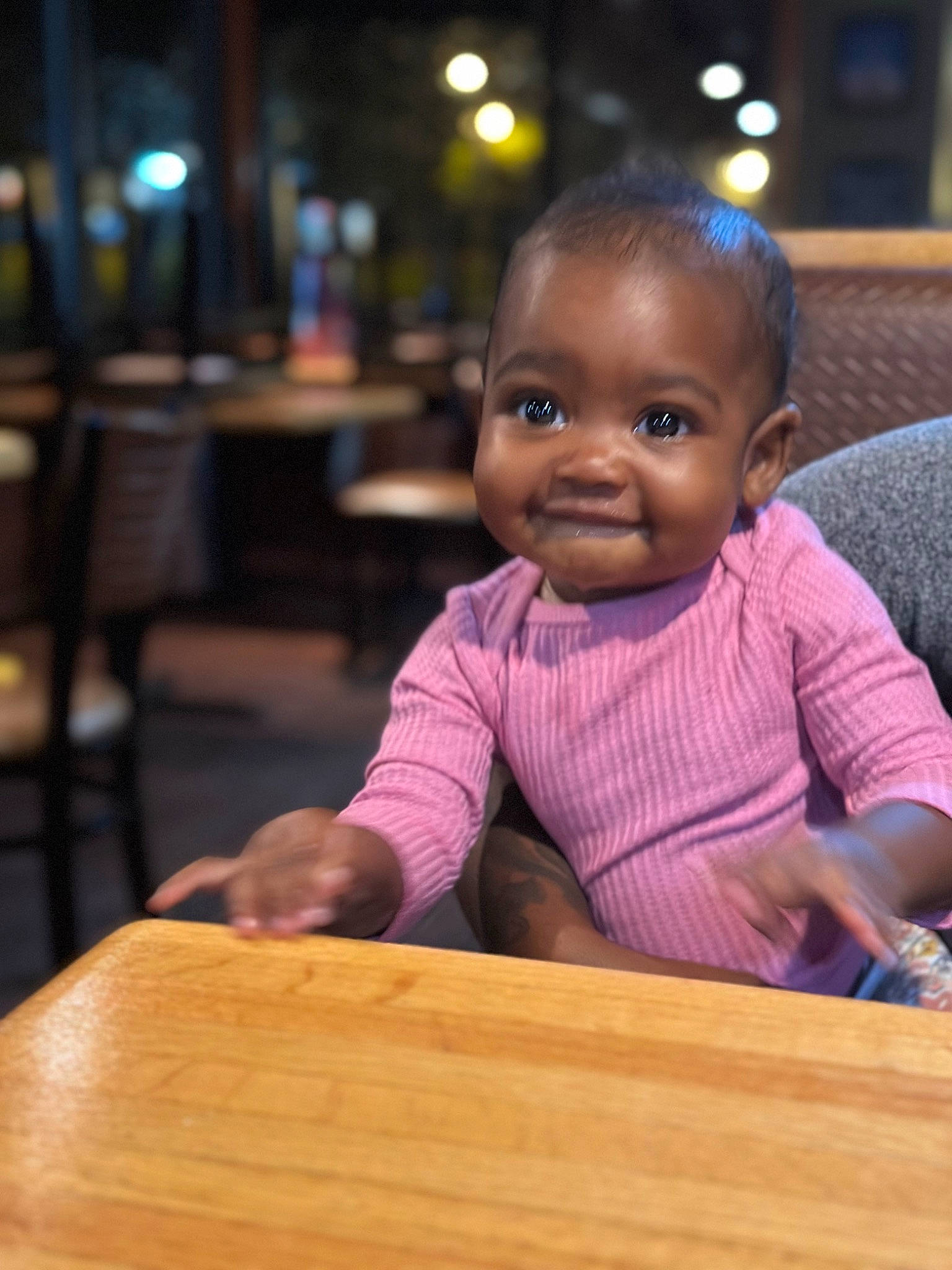 Luka joined the competition — help win amazing prizes! baby, baby_toddler_clothing, chair, cheek, child, chin, couch, eye, fun, happy, hardwood, joy, leisure, person, recreation, sitting, smile, table, toddler, varnish