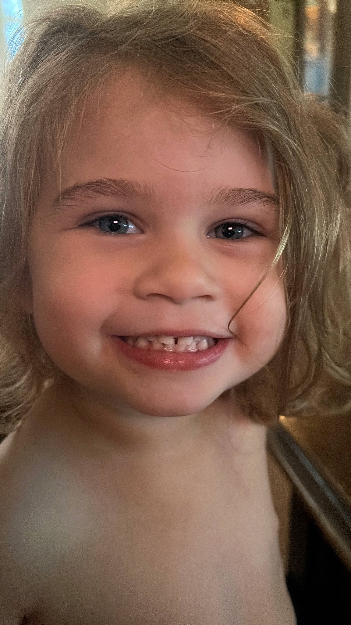 Ainsley is registered to the contest to win money with this photo: cheek, child, chin, eyebrow, eyelash, facial_expression, flash_photography, forehead, happy, human_body, iris, jaw, joy, lip, lipstick, mouth, nose, person, skin, smile
