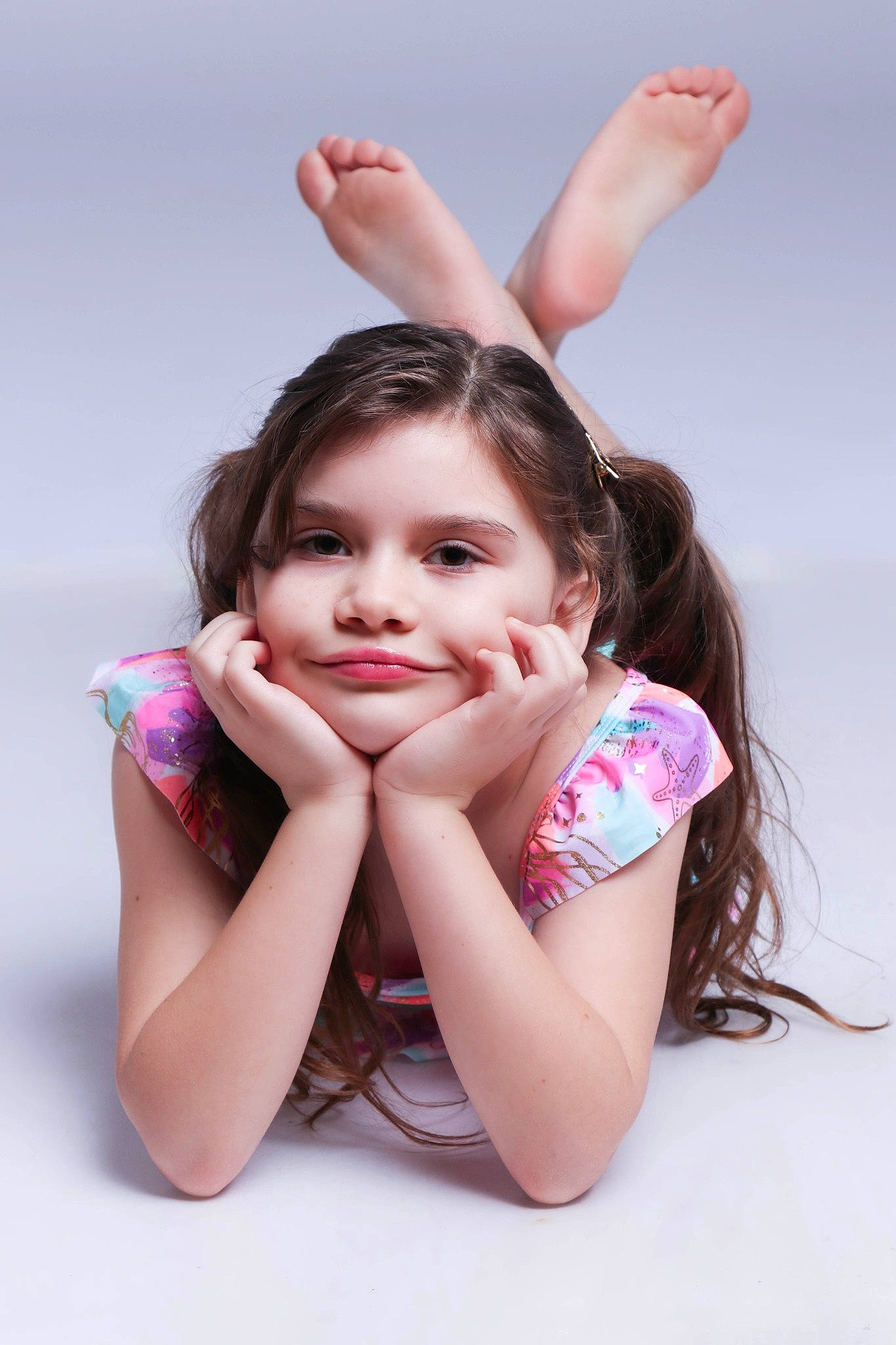 Violet Loader is registered to the contest to win money with this photo: black_hair, child, dress, ear, eyebrow, eyelash, finger, flash_photography, gesture, hand, happy, human_body, joy, lip, long_hair, magenta, nail, person, pink, shoulder