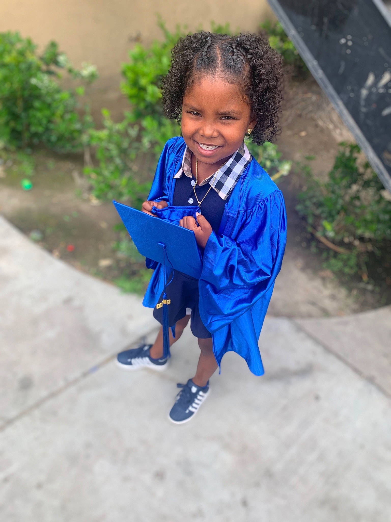 Mariyah joined the competition — help win amazing prizes! baby_toddler_clothing, electric_blue, joy, laugh, person, school_uniform, student, tooth