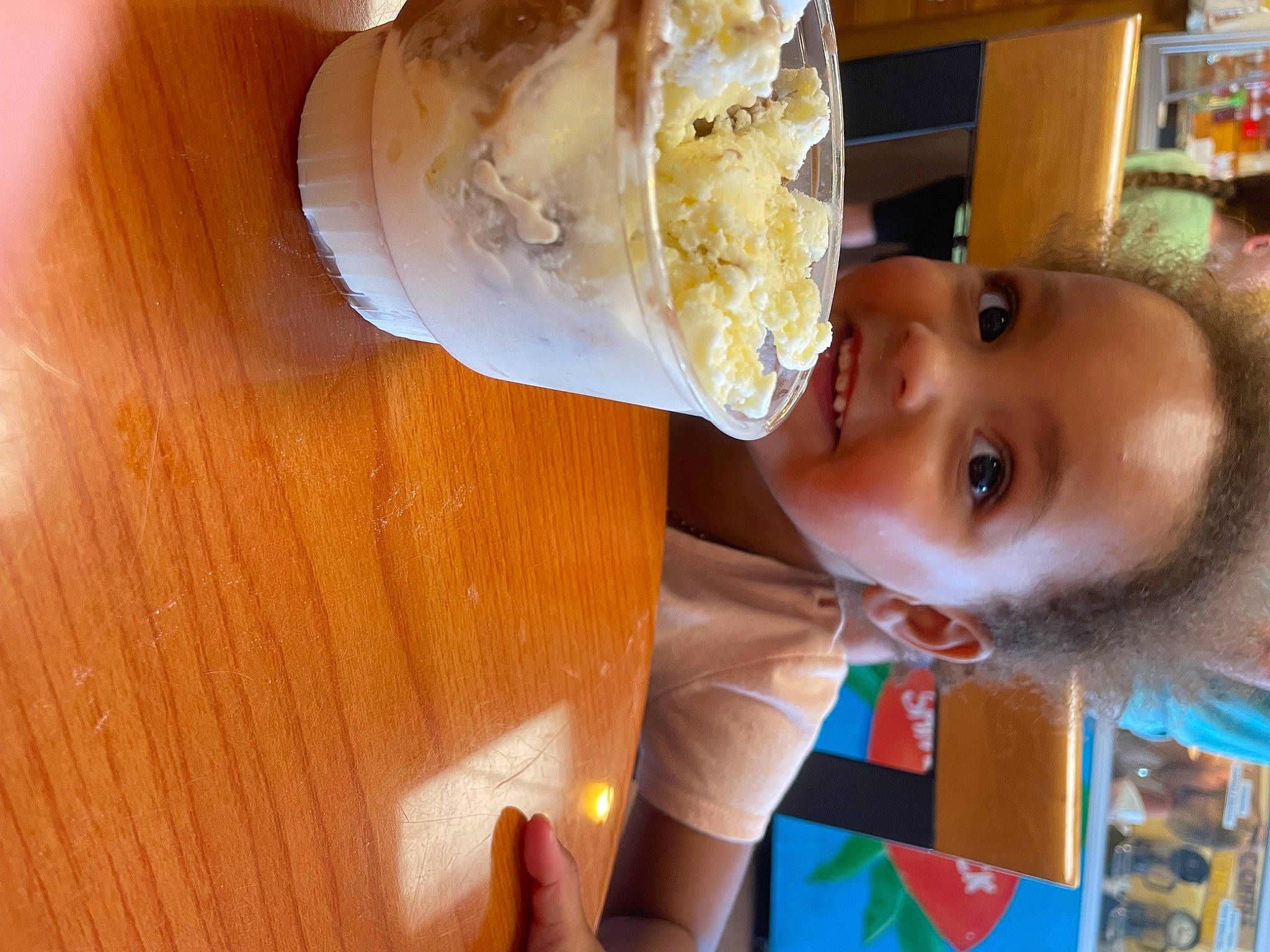 Aryanna is registered to the contest to win money with this photo: american_food, baby, bread, breakfast, child, comfort_food, dish, fast_food, finger_food, food, food_craving, fun, gluten, happy, hardwood, ingredient, junk_food, person, tableware, toddler