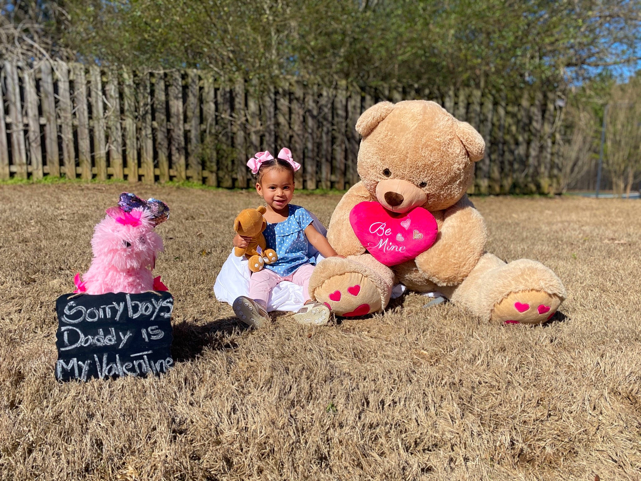 Dana joined the competition — help win amazing prizes! bear, child, fun, grass, happy, joy, leisure, person, picnic, pink, plant, play, plush, recreation, stuffed_toy, teddy_bear, toddler, toy, tree, vacation